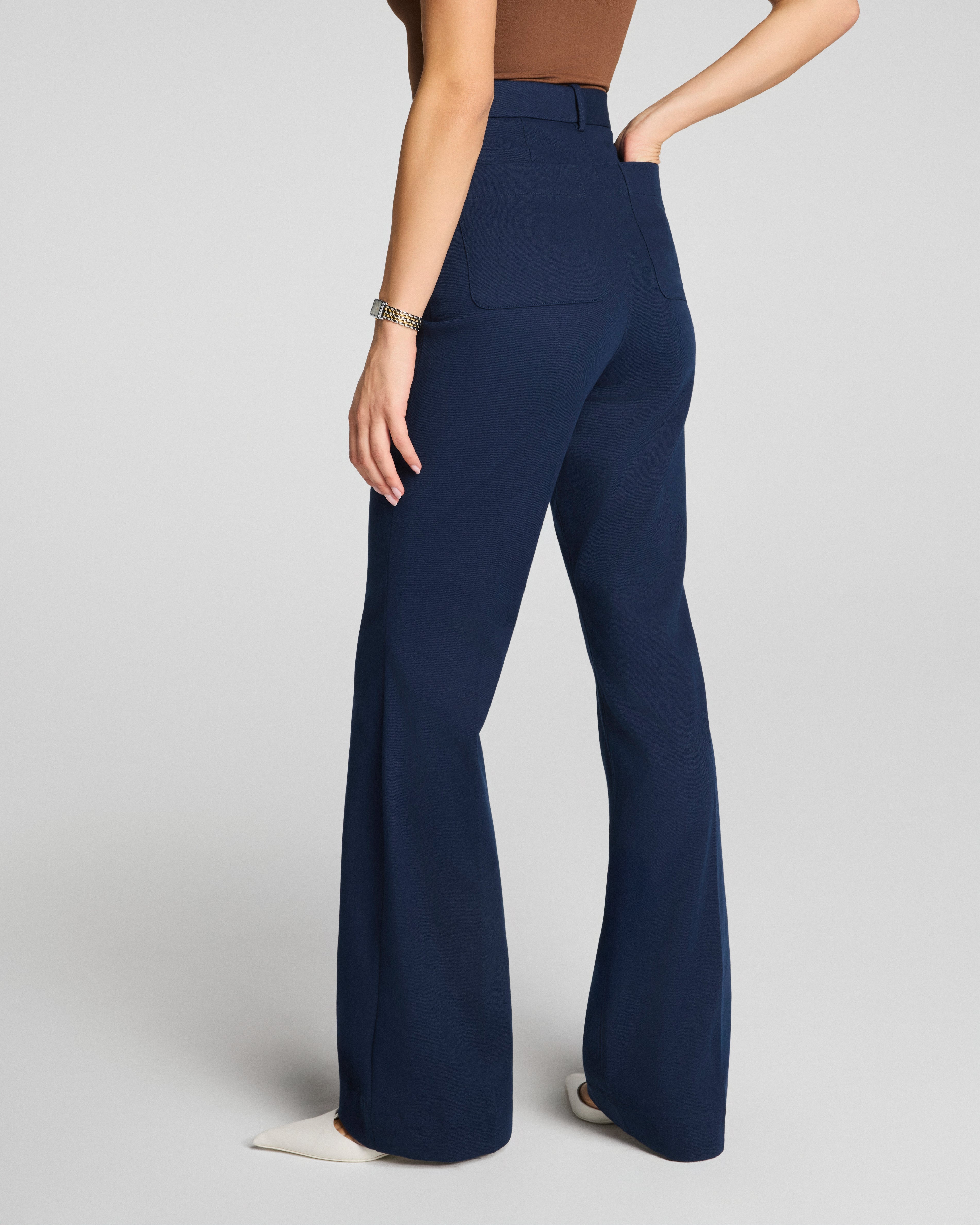 SPANXsupersmooth™ Stretch Twill Easy Flare Pant | Timeless Navy
