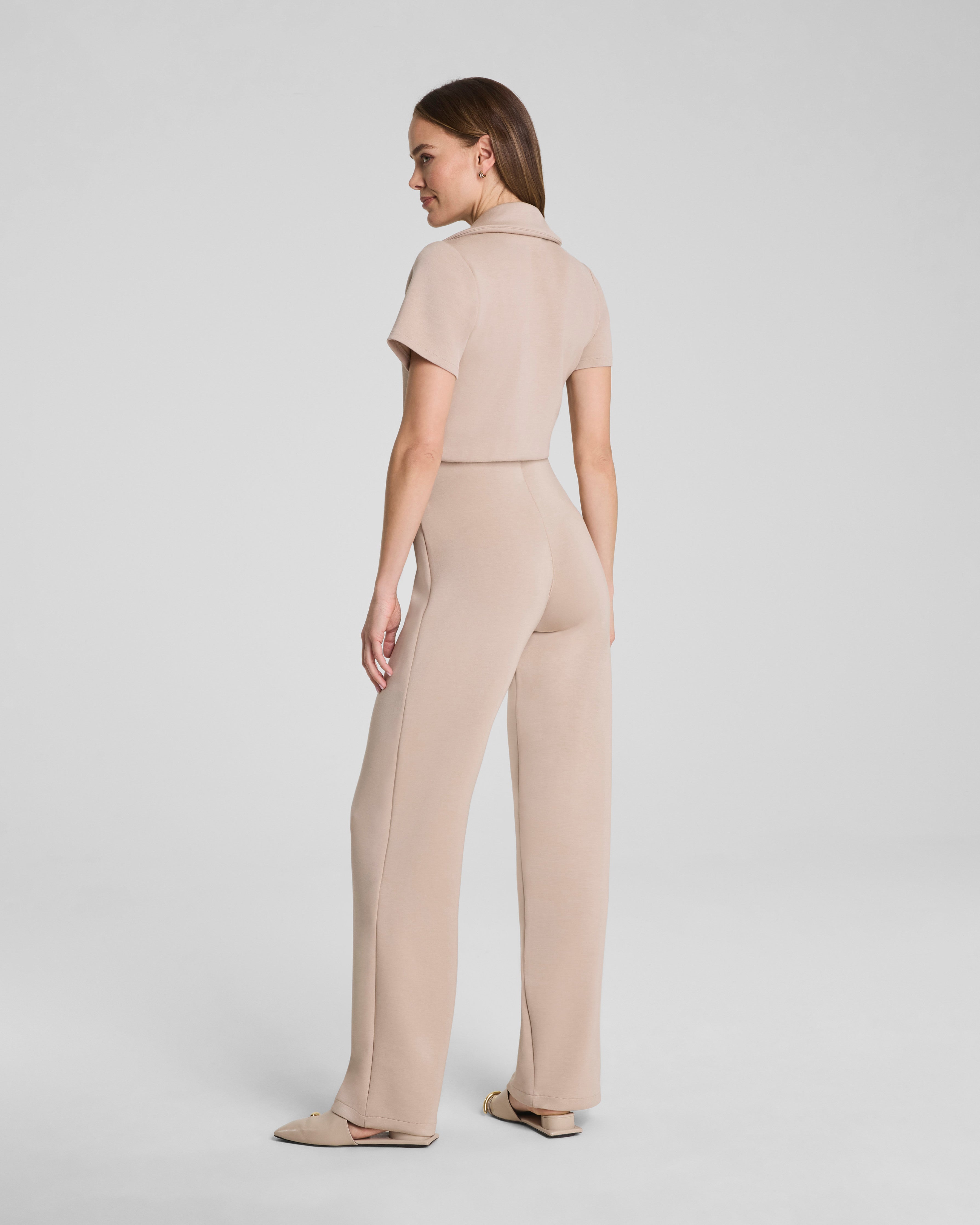 SPANX AirEssentials® Collared Tie-Waist Jumpsuit | Dune