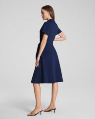SPANX AirEssentials® Collared Tie-Waist Midi Dress | Timeless Navy