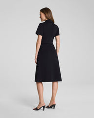 SPANX AirEssentials® Collared Tie-Waist Midi Dress | Very Black