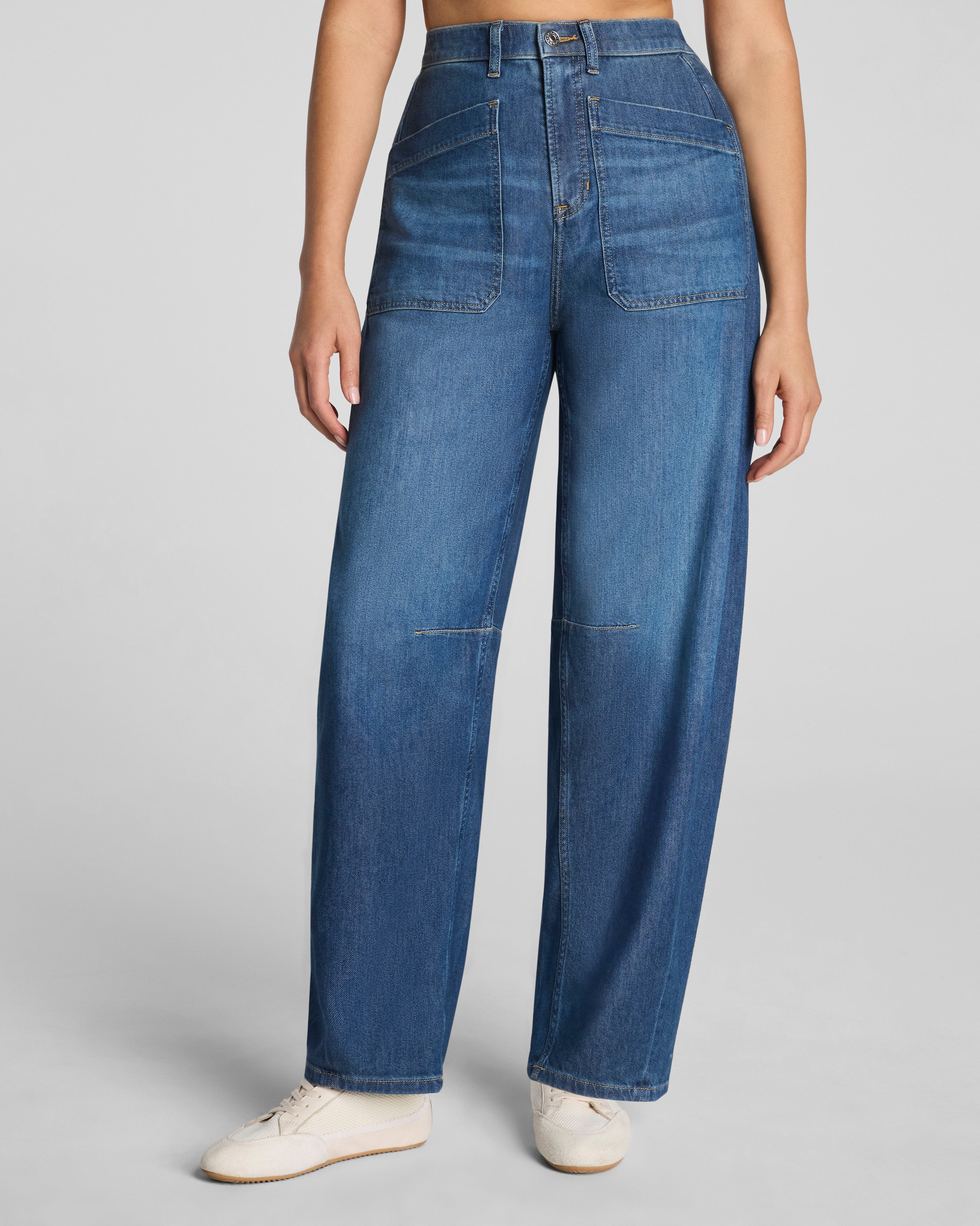 SPANXsupersmooth™ Authentic 360 Lightweight Utility Barrel Leg Jeans | Oceanic