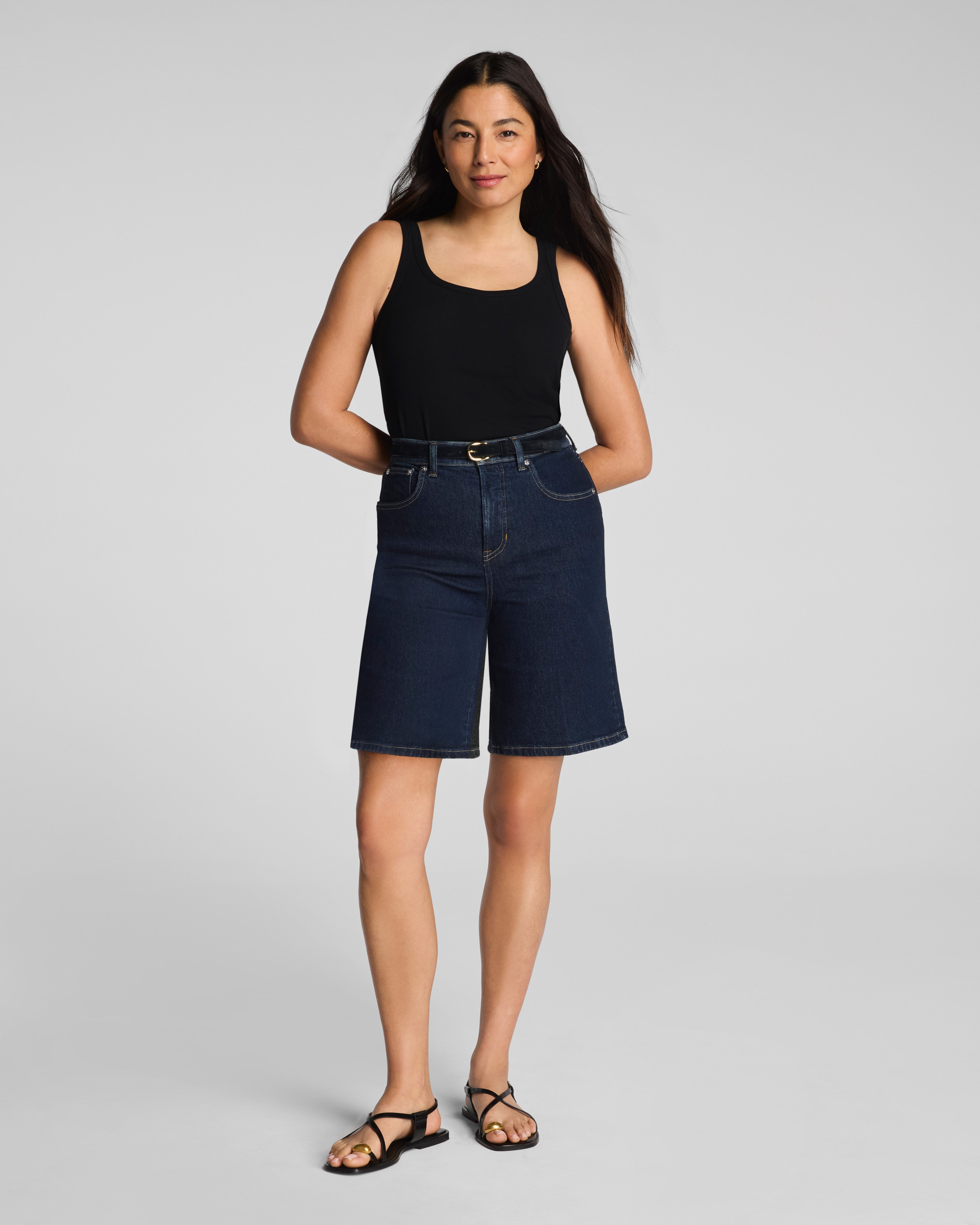 SPANX® Ribbed Knit Scoop Neck Tank | Classic Black