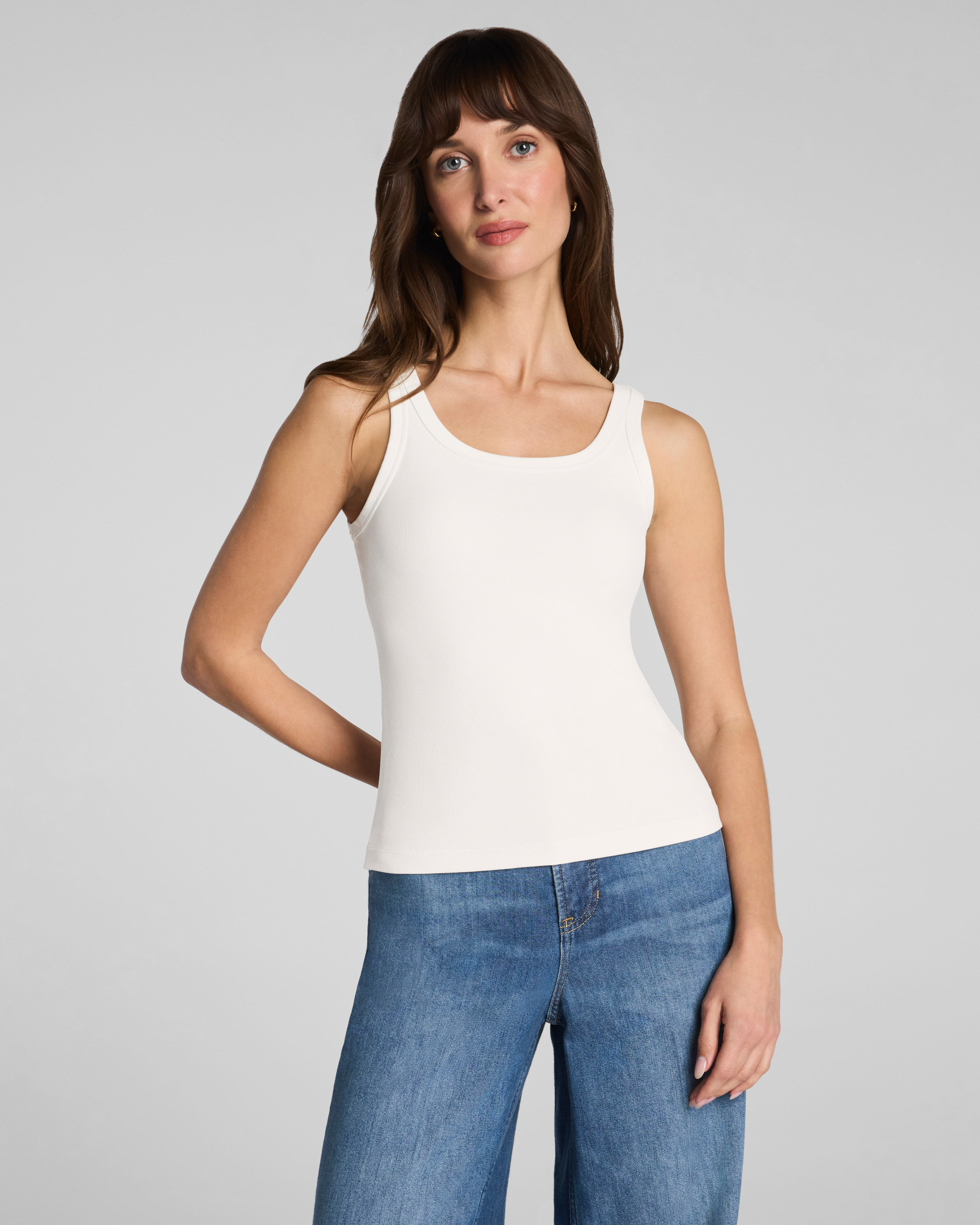SPANX® Ribbed Knit Scoop Neck Tank