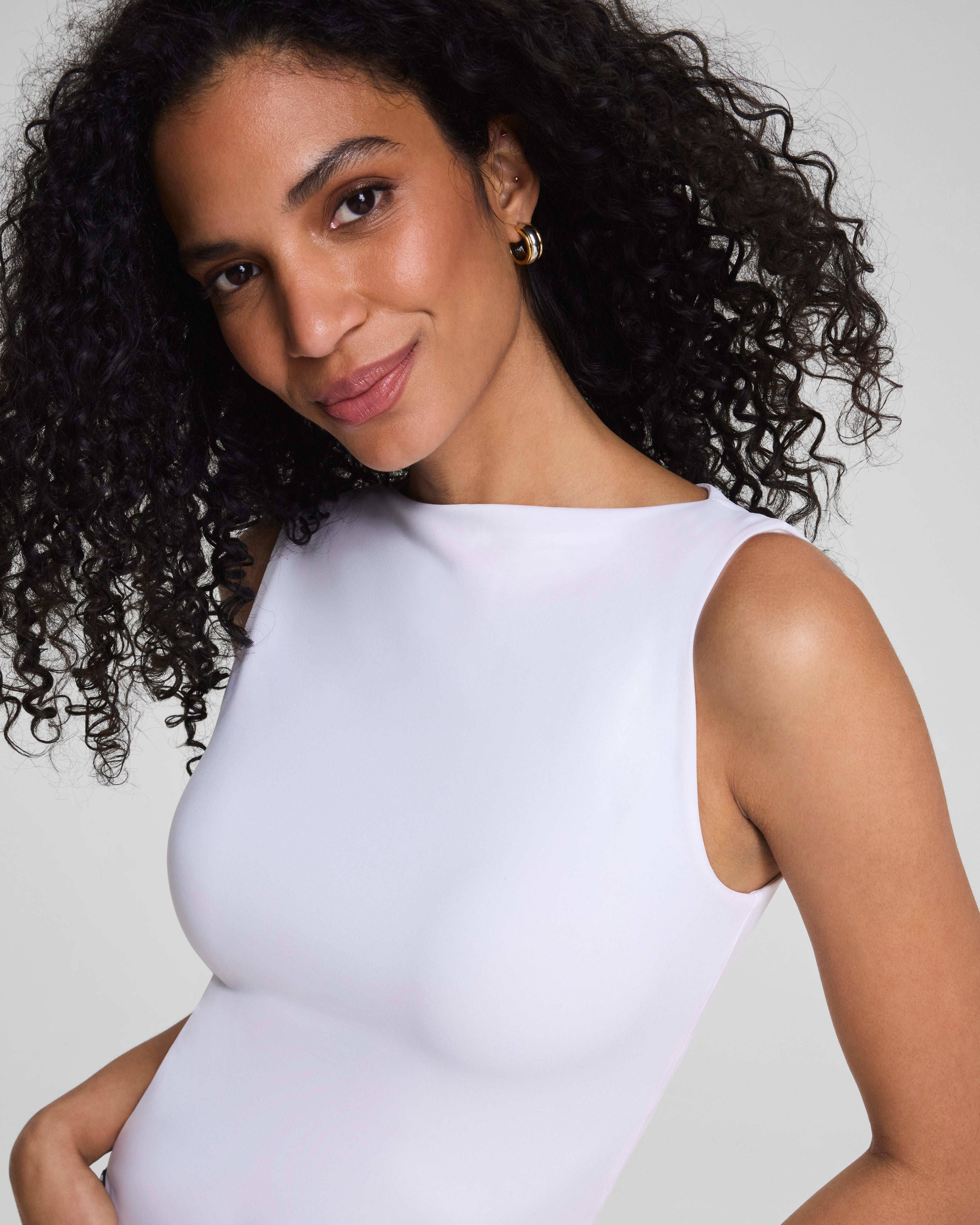 SPANXsmooth™ Jersey High Neck Tank | Classic White