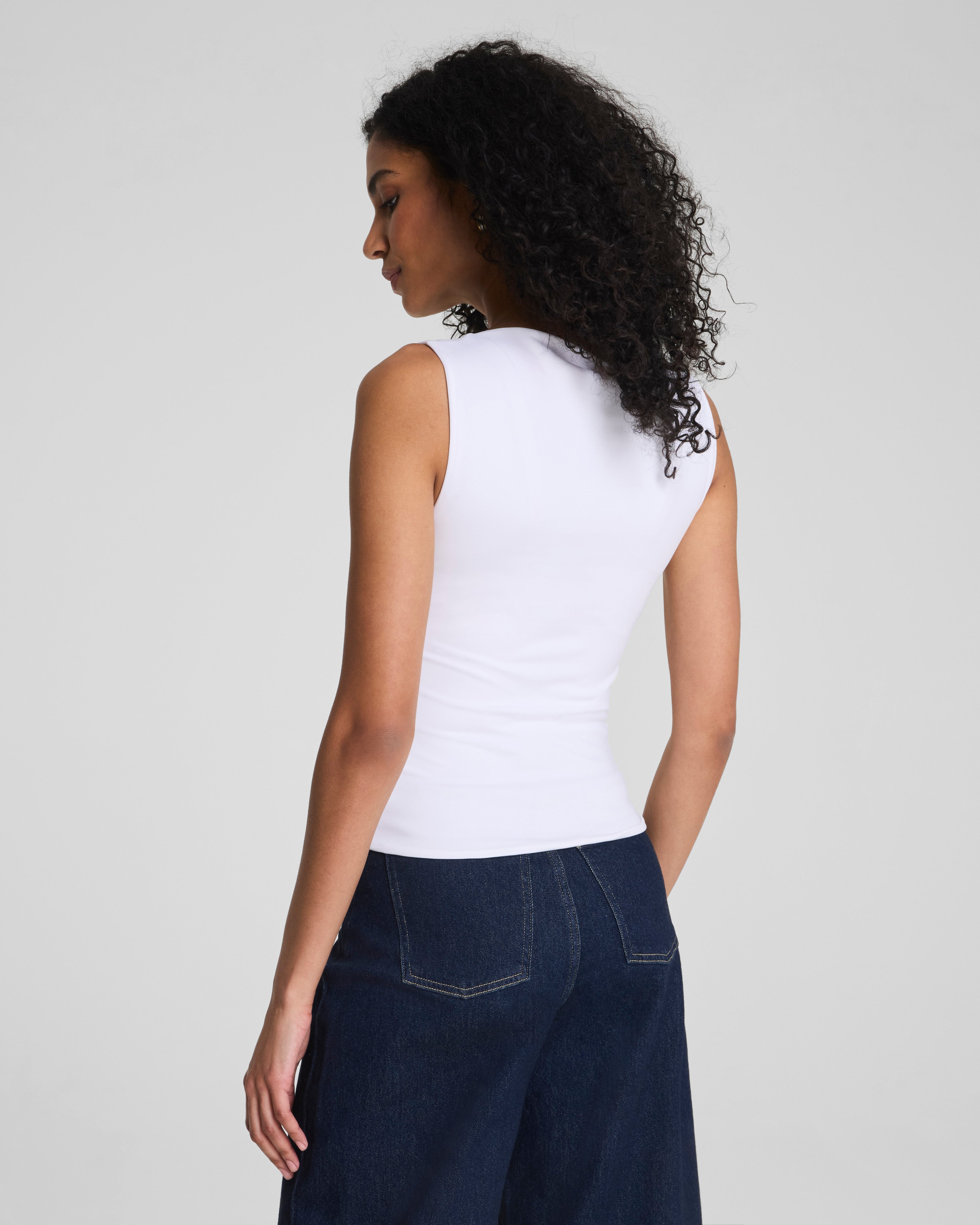 SPANXsmooth™ Jersey High Neck Tank | Classic White