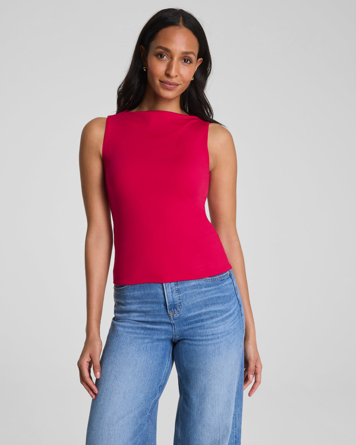 SPANXsmooth™ Jersey High Neck Tank | Fuchsia