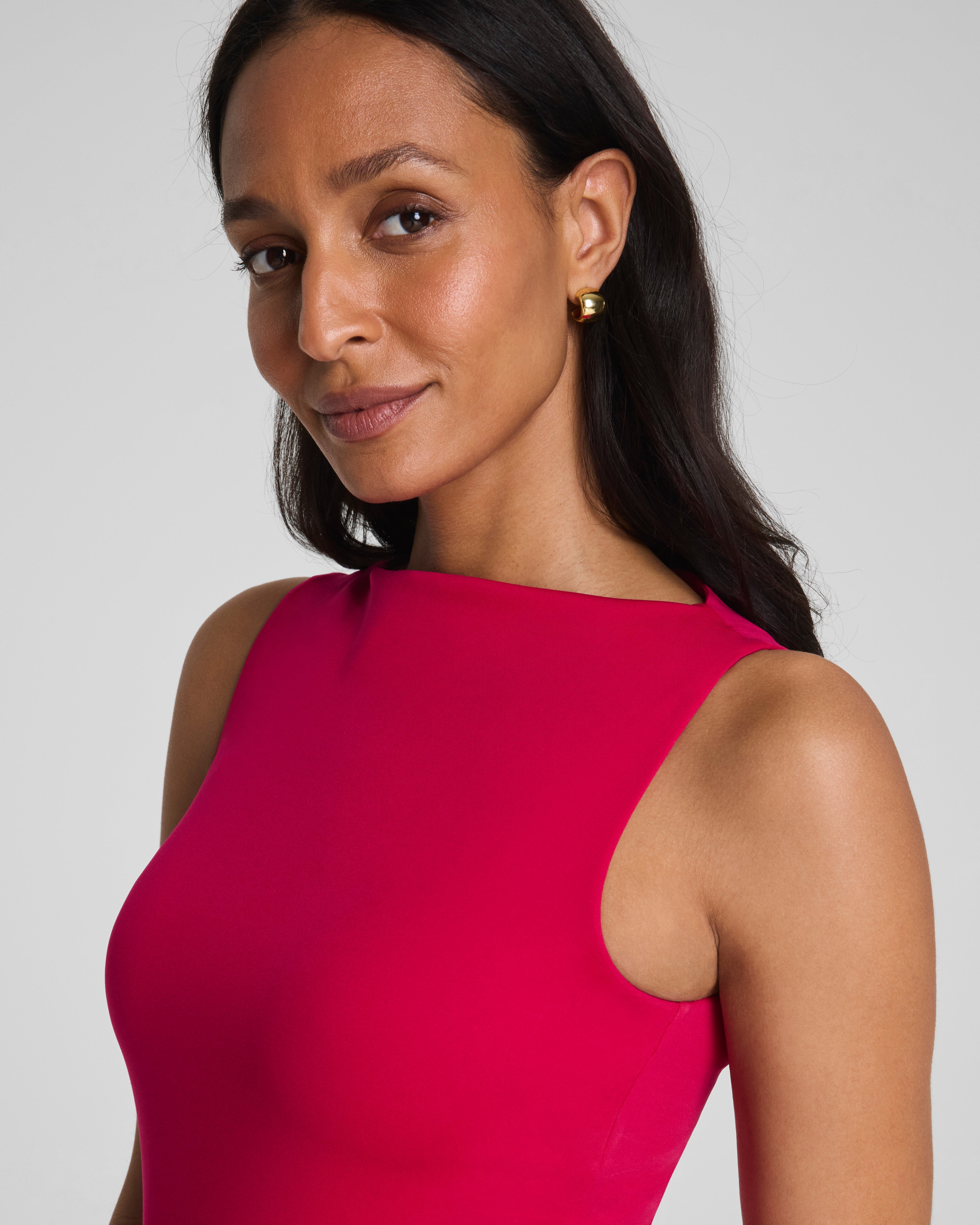 SPANXsmooth™ Jersey High Neck Tank | Fuchsia