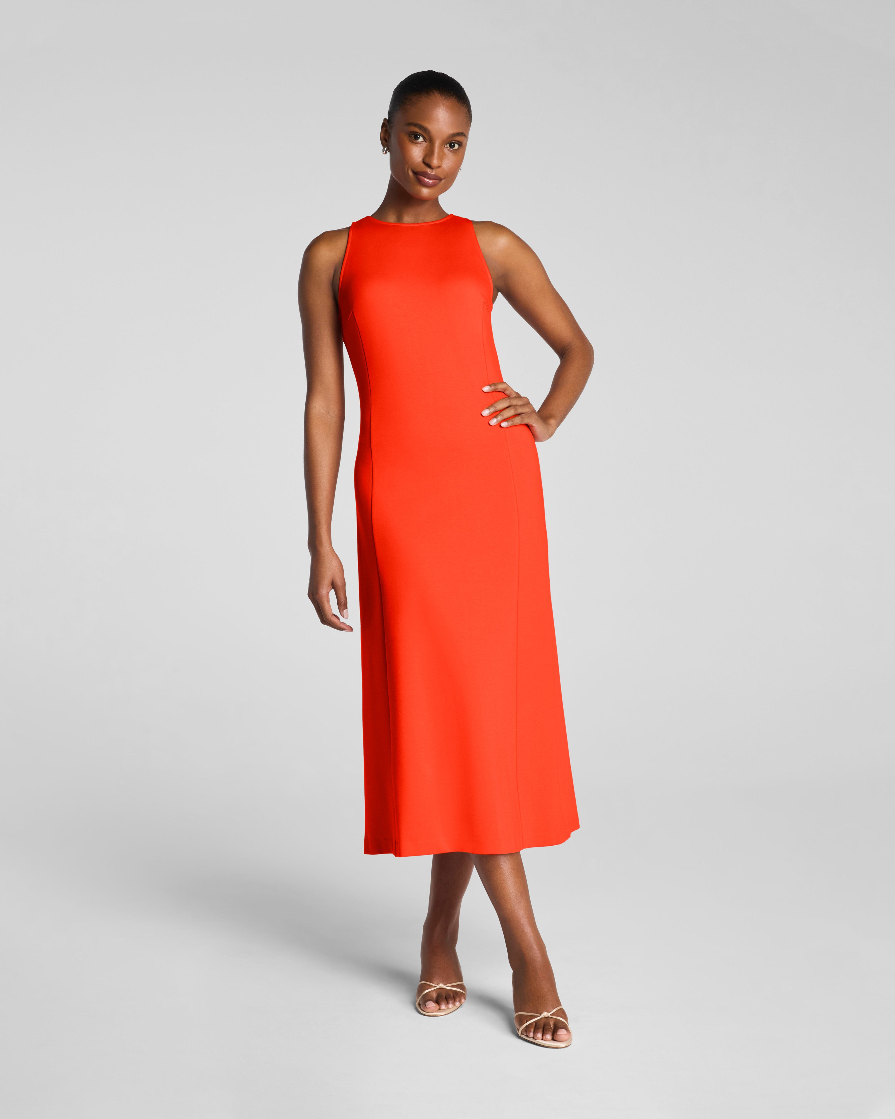 SPANX® Ponte Sleeveless A-Line Midi Dress