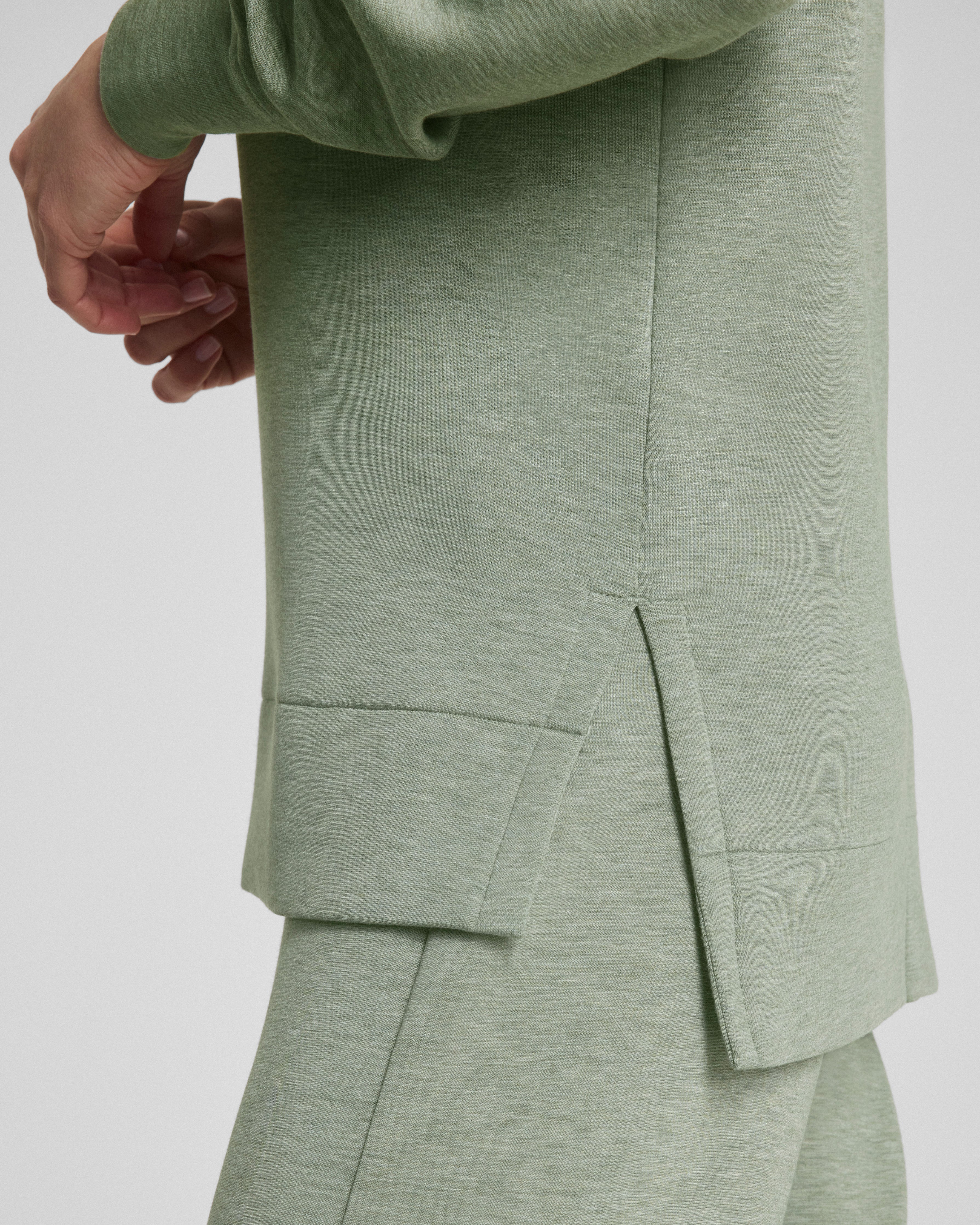 SPANX AirEssentials® Half Zip Tunic | Sage Brush Heather