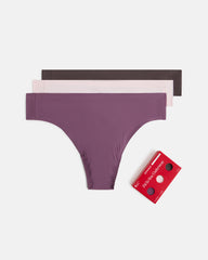 SPANXsmooth™ Fit-To-You Thong 3-Pack Box | Prune/Rosebud/Dark Cacao