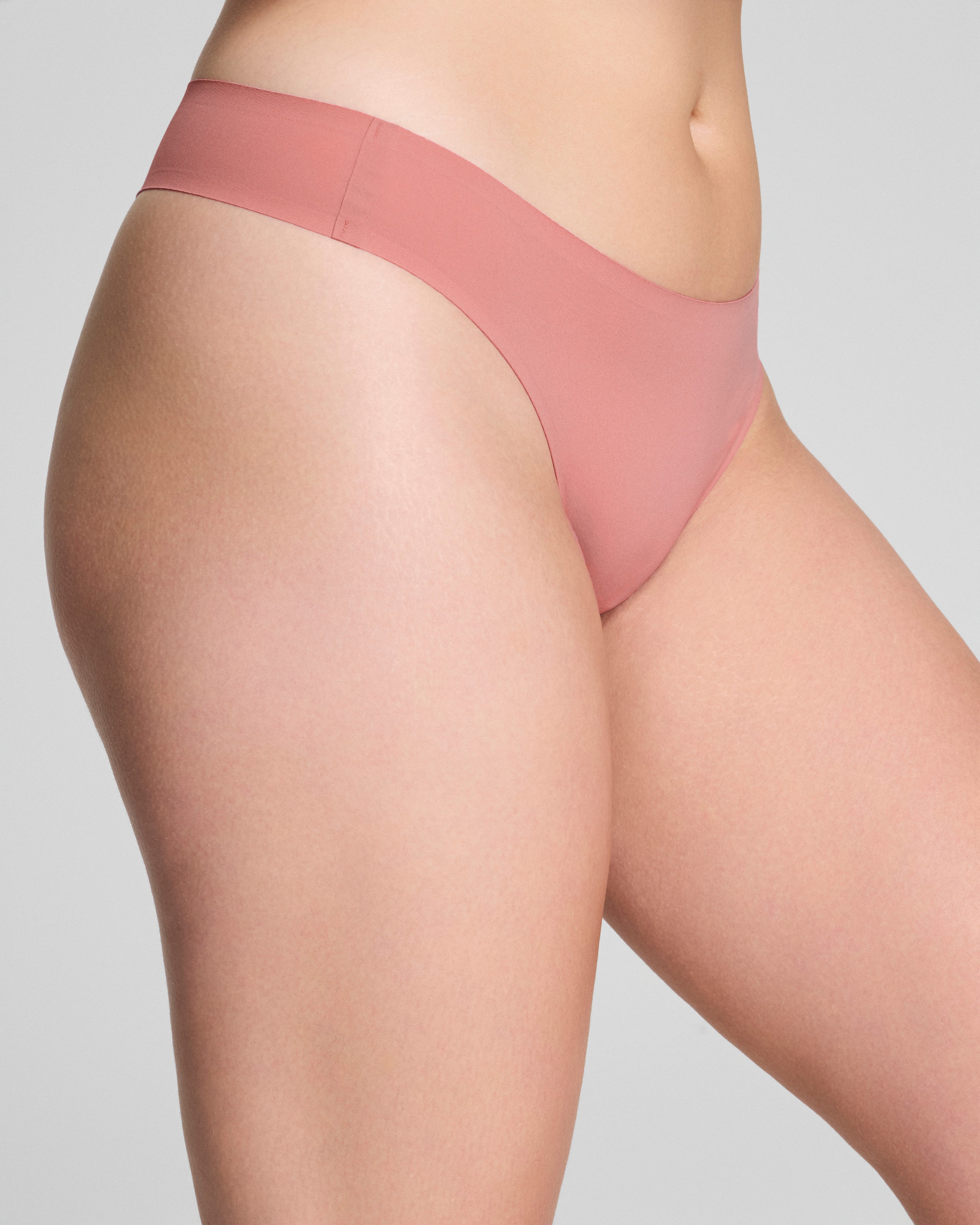SPANXsmooth™ Fit-To-You Thong 3-Pack Box  Rose Quartz/Spanx Red/Blackberry