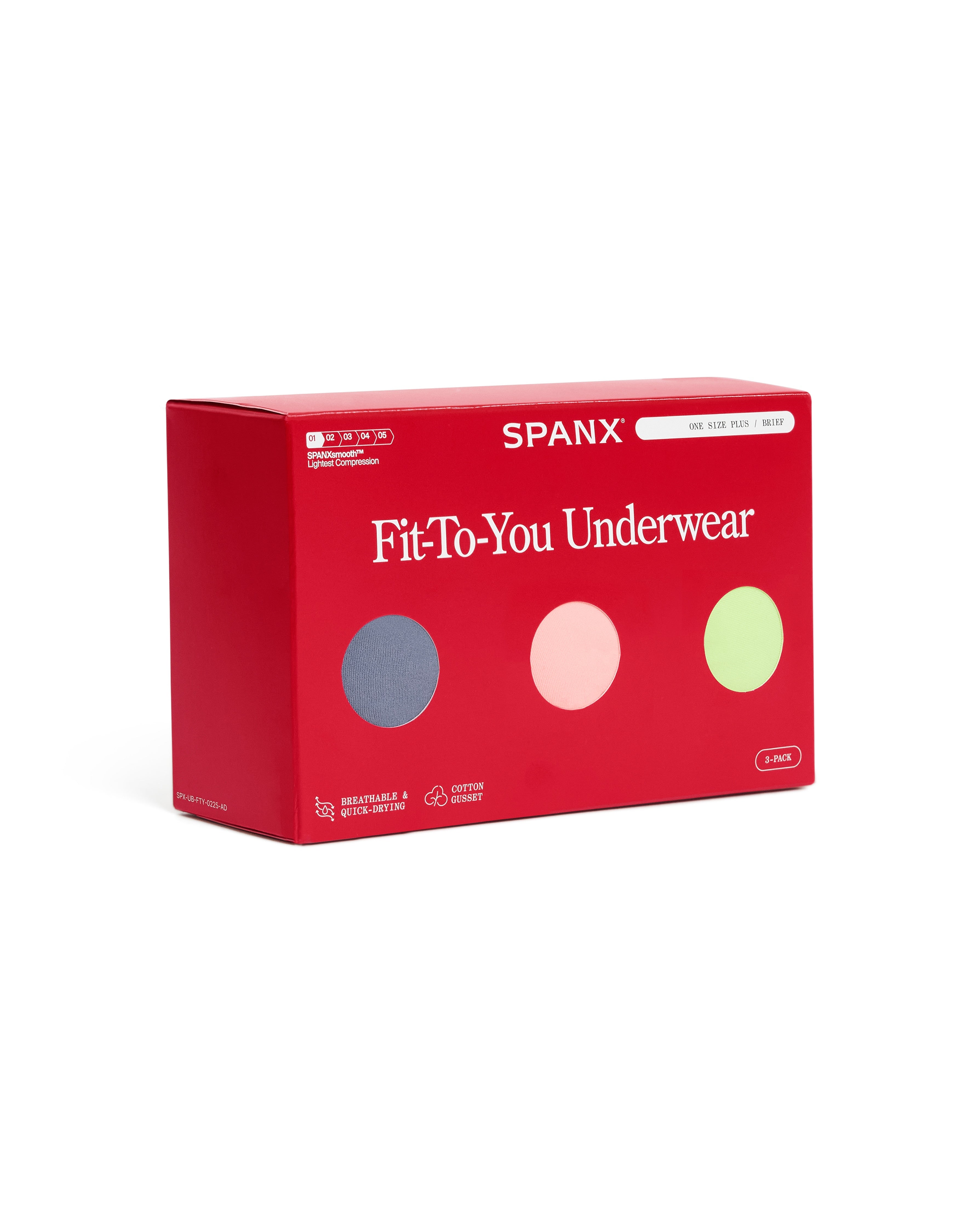 SPANXsmooth™ Fit-To-You Brief 3-Pack Box | Rain/Begonia/Zest