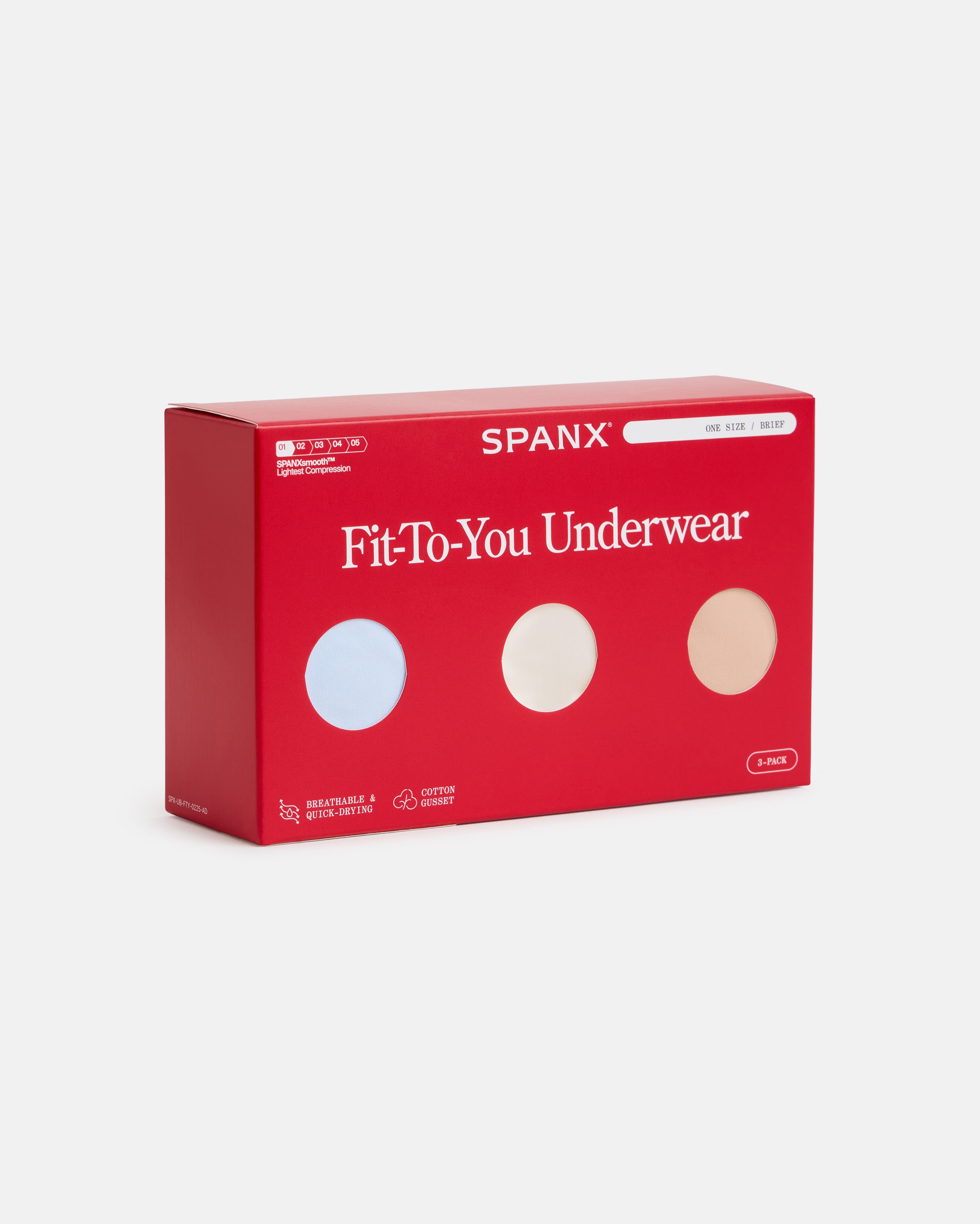SPANXsmooth™ Fit-To-You Brief 3-Pack Box | Summit/Powder/Frappe
