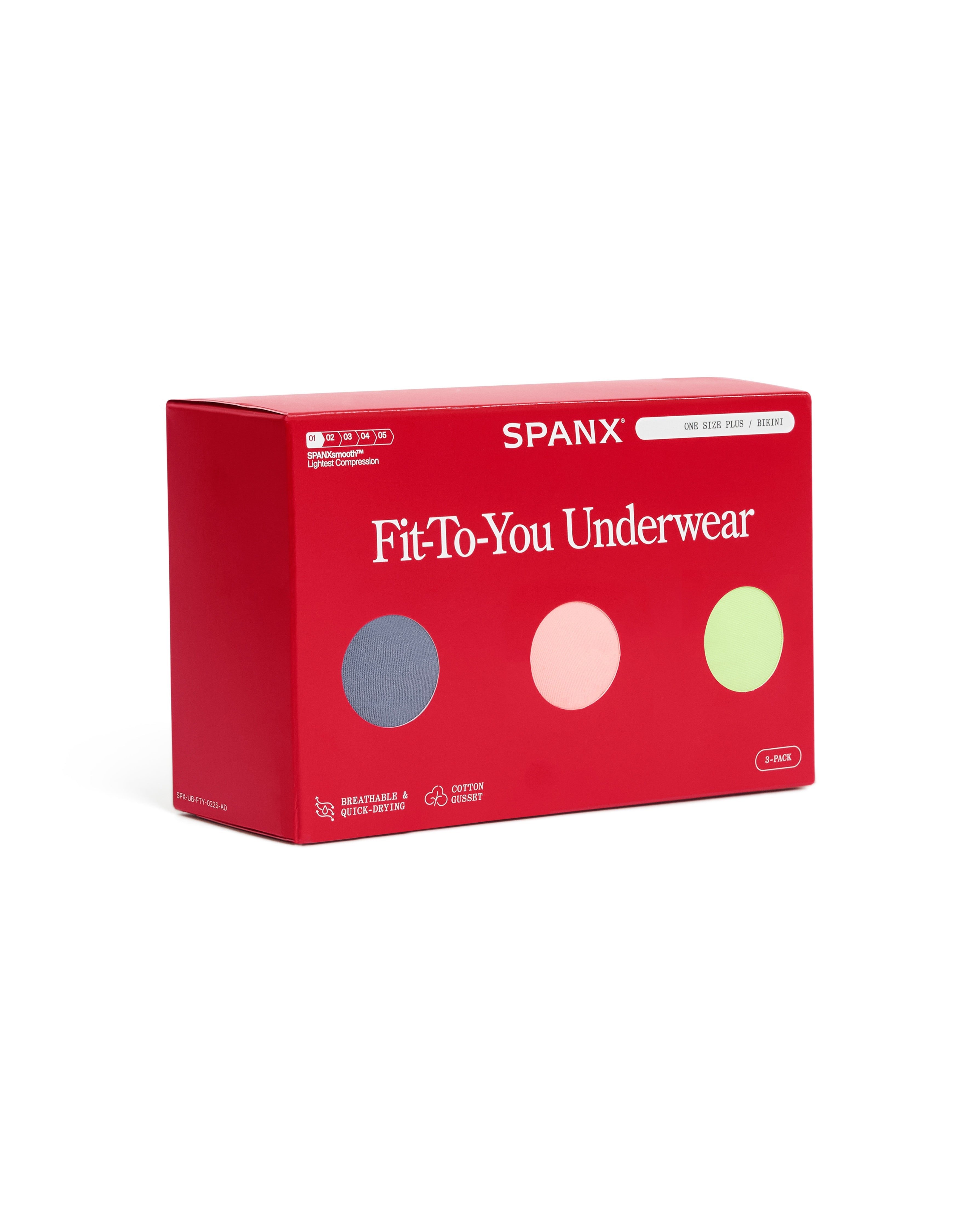 SPANXsmooth™ Fit-To-You Bikini 3-Pack Box | Rain/Begonia/Zest