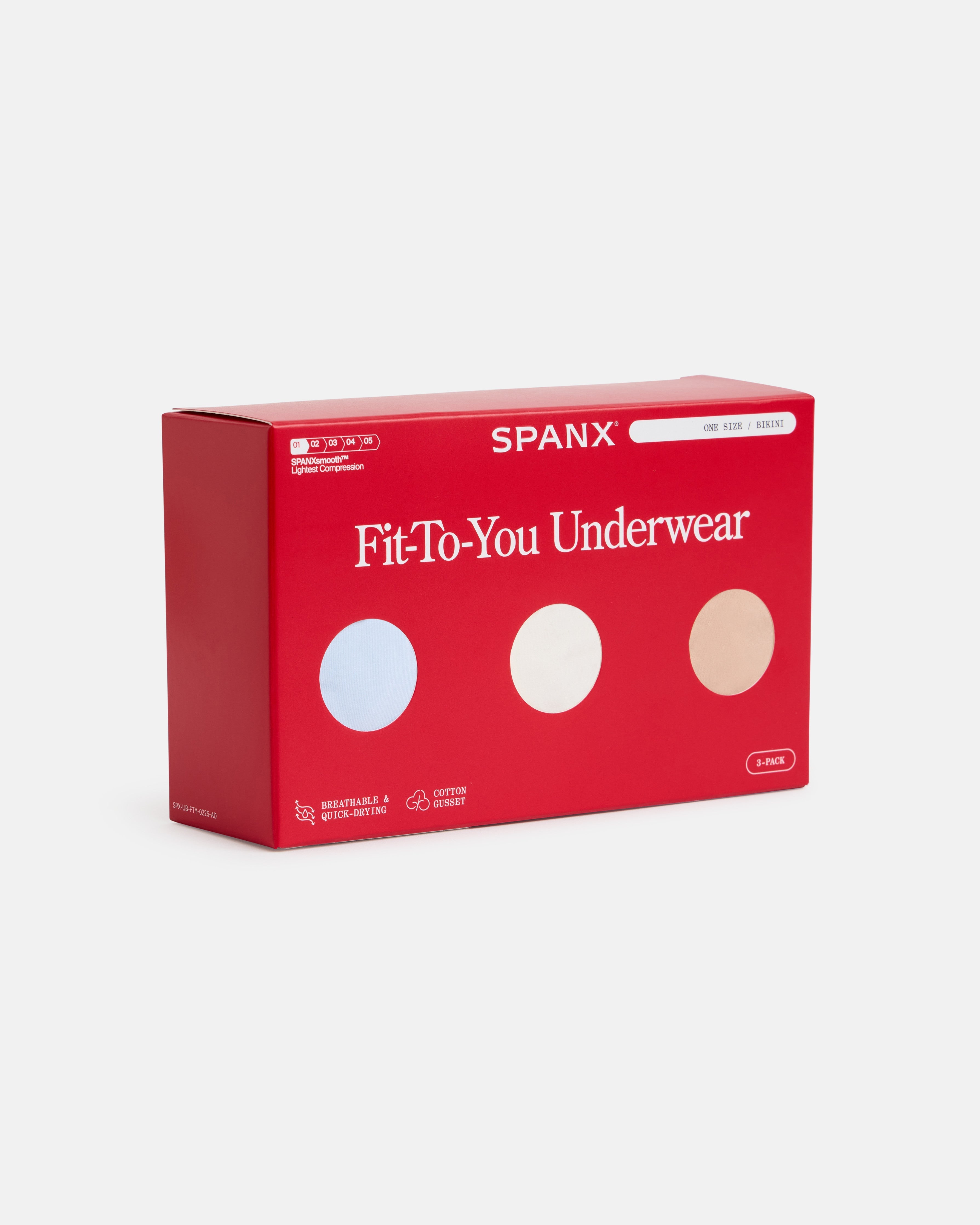 SPANXsmooth™ Fit-To-You Bikini 3-Pack Box | Summit/Powder/Frappe
