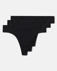 SPANXsmooth™ Fit-To-You Modal Thong 3-Pack Box  Very Black