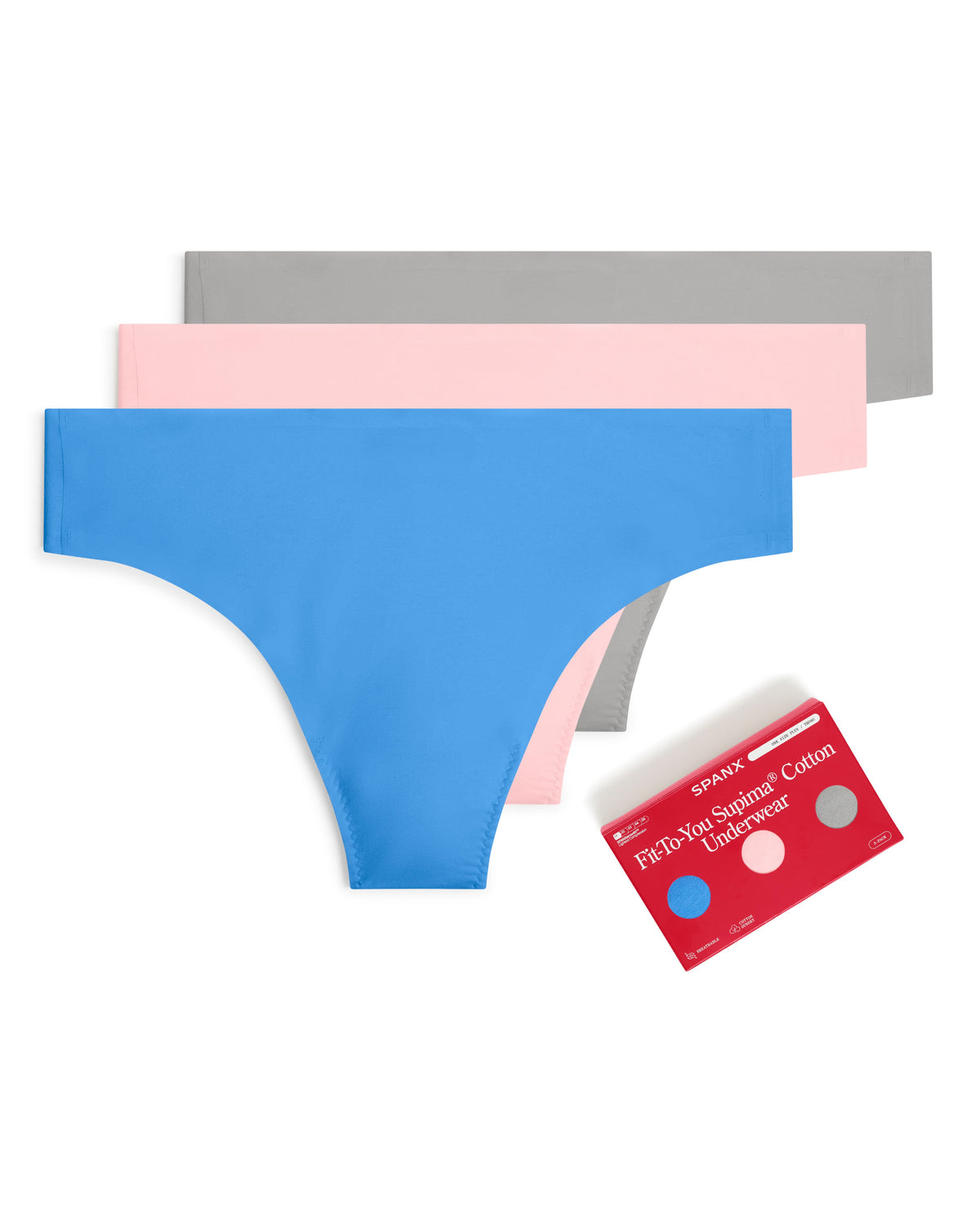 SPANXsmooth™ Fit-To-You Supima® Cotton Thong 3-Pack Box