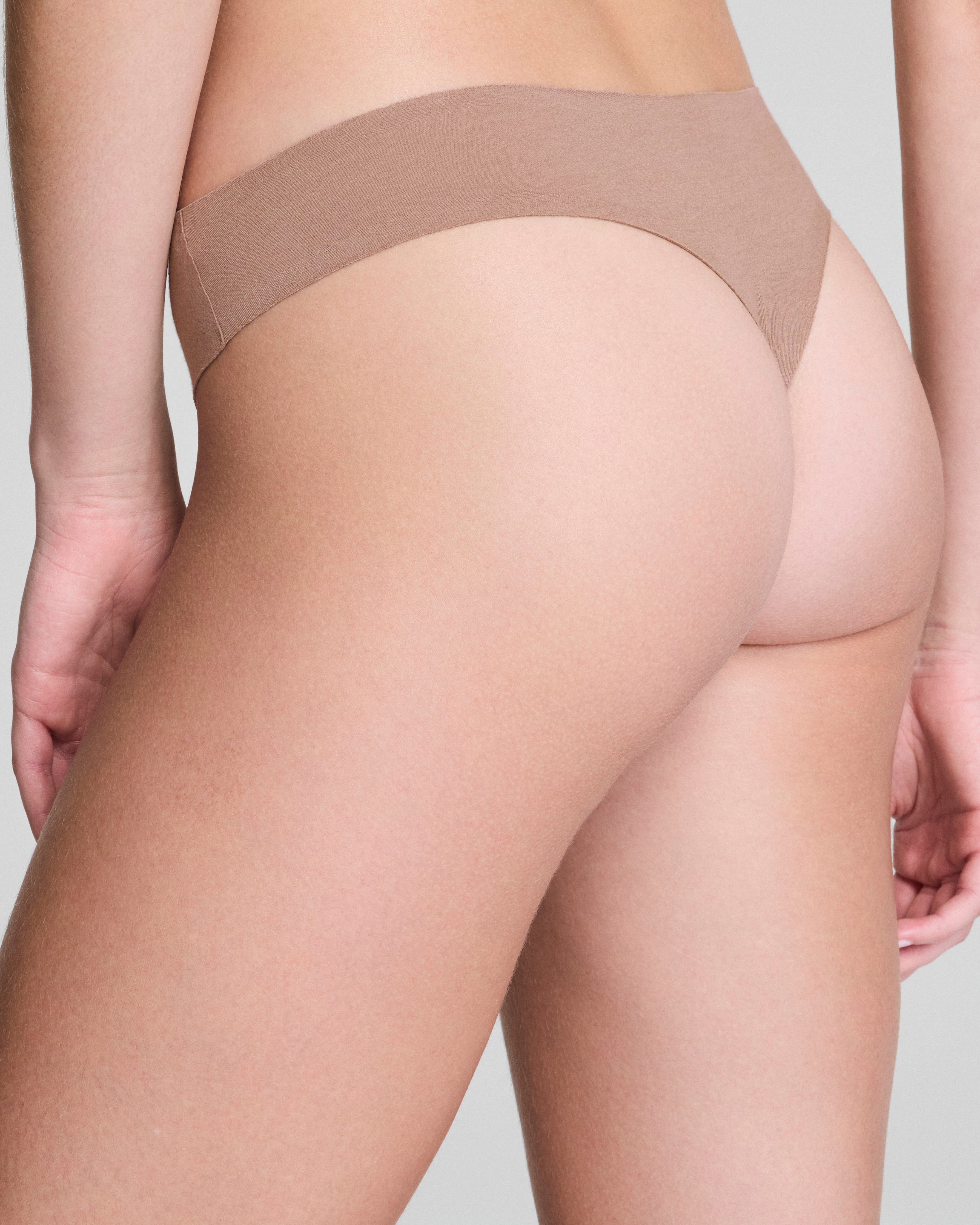 SPANXsmooth™ Fit-To-You Supima® Cotton Thong 3-Pack Box  Plum Berry/Rose Quartz/Cafe Au Lait