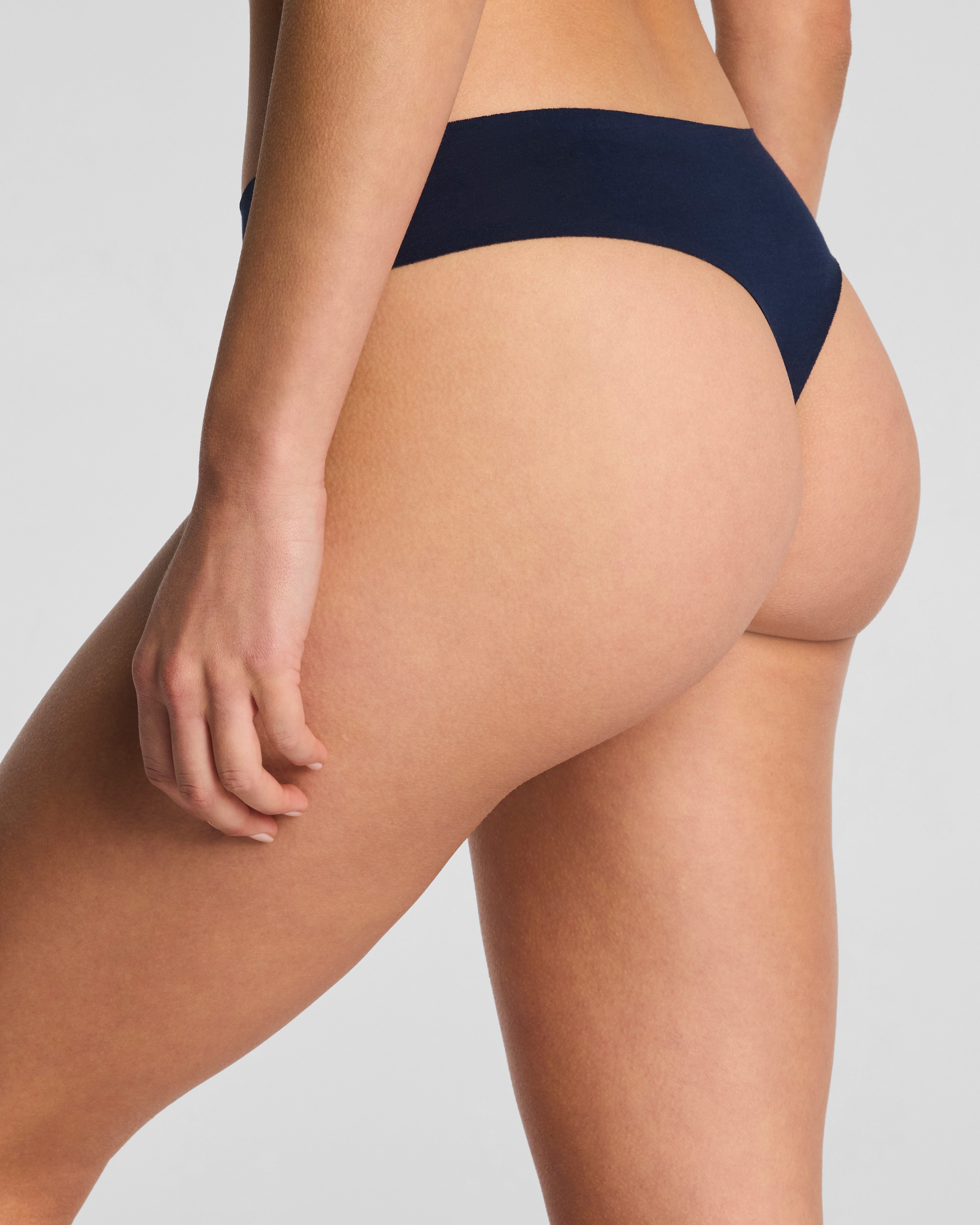 SPANXsmooth™ Fit-To-You Supima® Cotton Thong 3-Pack Box | Summit/Clay/Timeless Navy