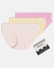 SPANXsmooth™ Fit-To-You Supima® Cotton Bikini 3-Pack  Pink Blossom/Daffodil/Petunia
