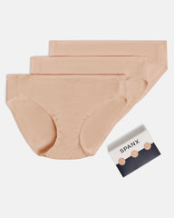 SPANXsmooth™ Fit-To-You Supima® Cotton Bikini 3-Pack | Toasted Oatmeal