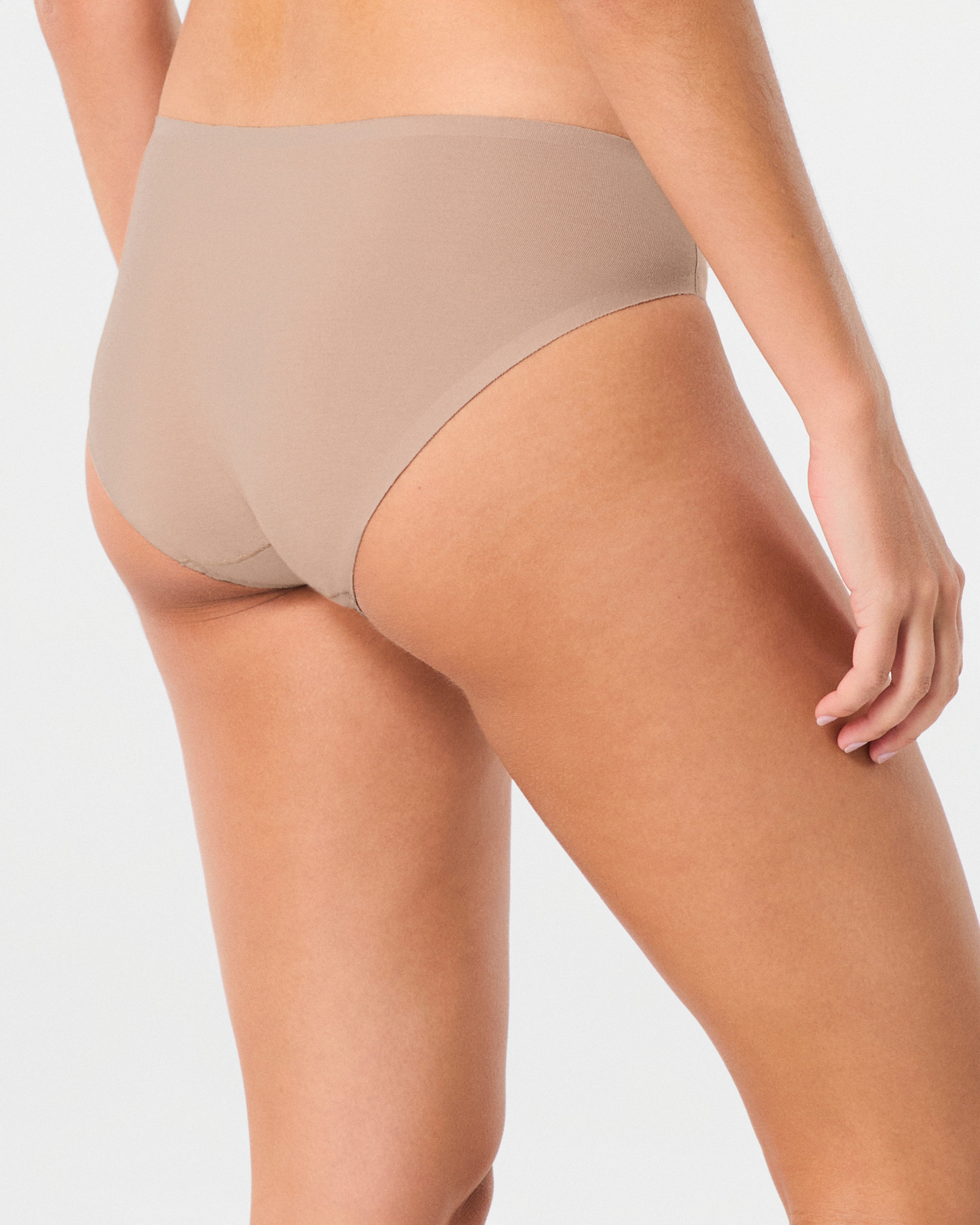 SPANXsmooth™ Fit-To-You Supima® Cotton Bikini 3-Pack | Powder/Toasted Oatmeal/Very Black