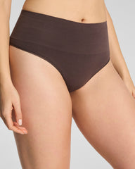 SPANXshape™ ExtraOrdinary Supima® Cotton Thong | Dark Cacao