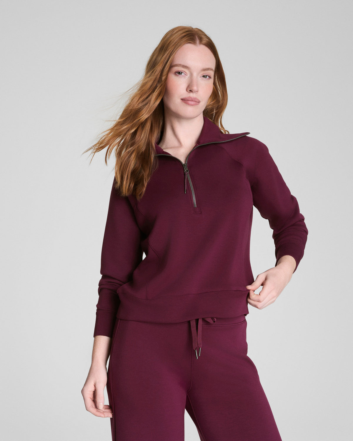 SPANX AirEssentials® Half Zip  Plum Berry