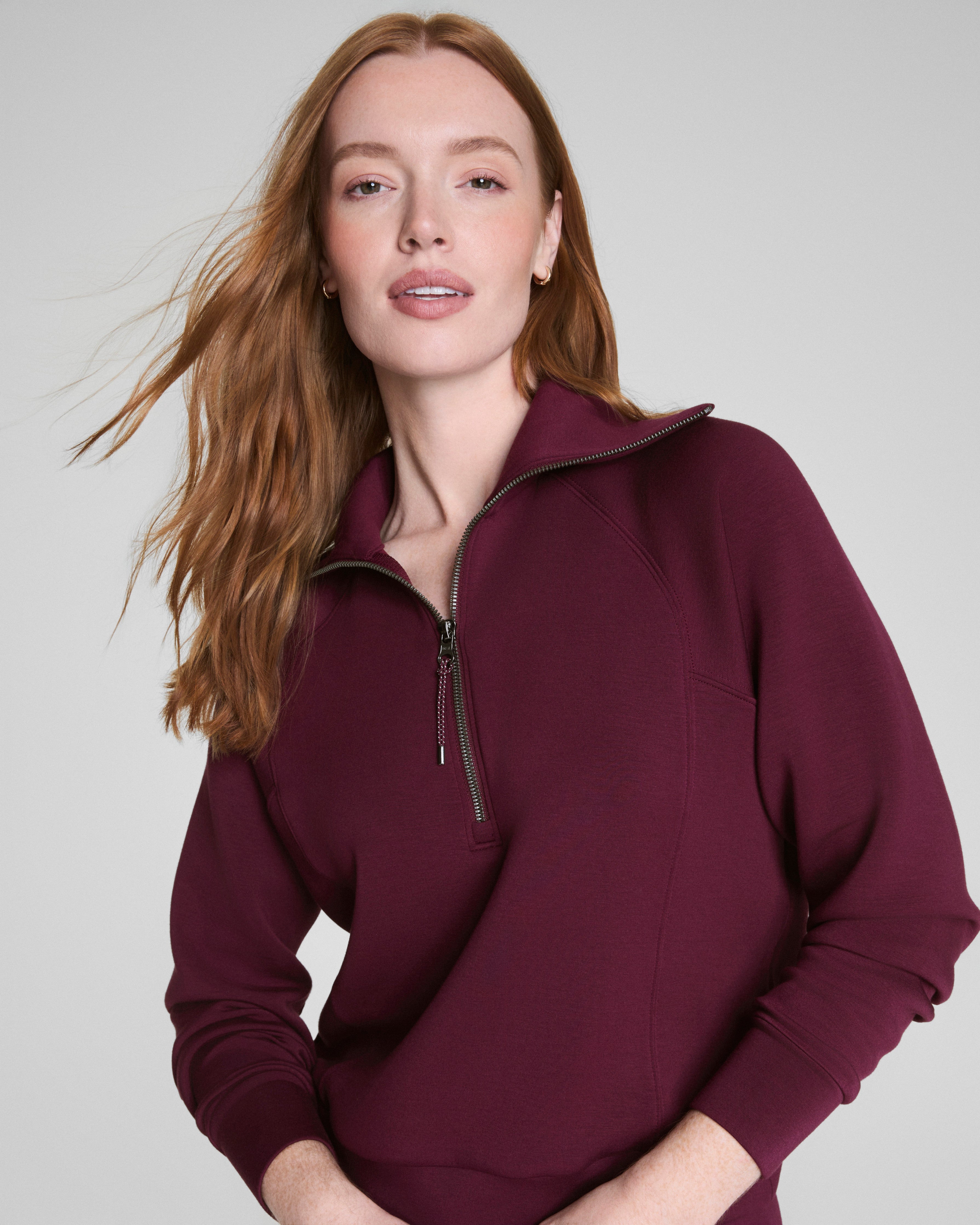 SPANX AirEssentials® Half Zip  Plum Berry