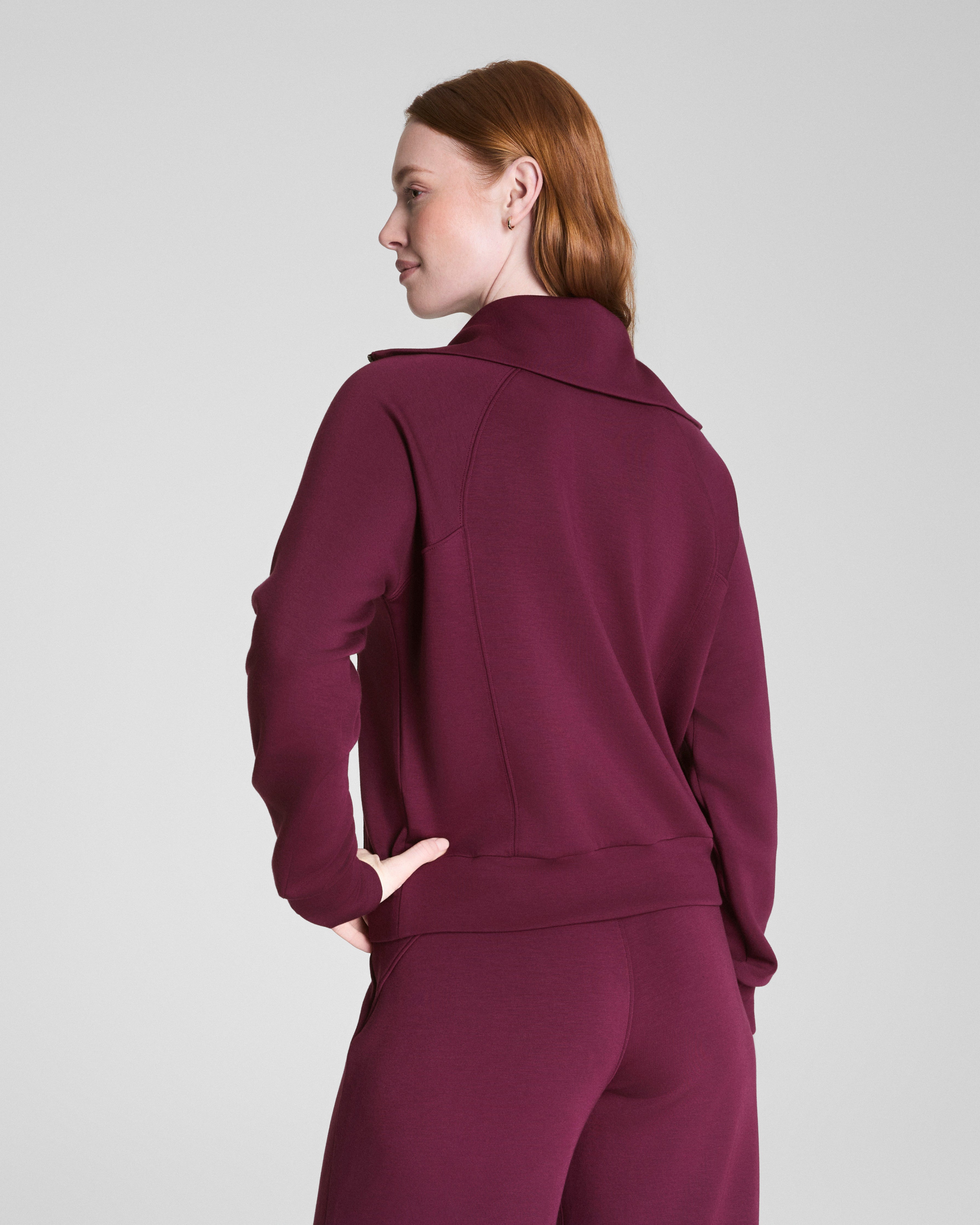 SPANX AirEssentials® Half Zip  Plum Berry