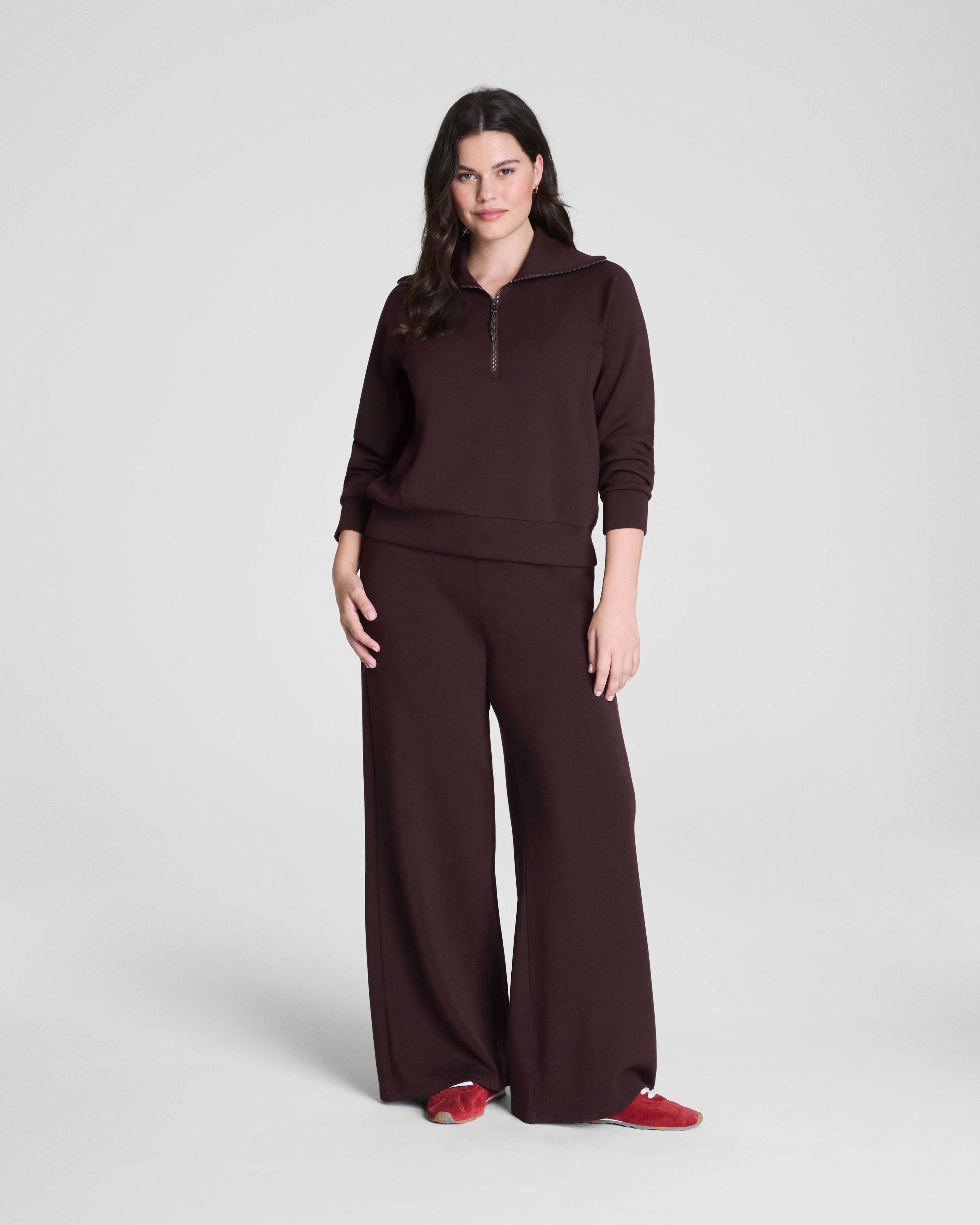 SPANX AirEssentials® Half Zip  Truffle Brown