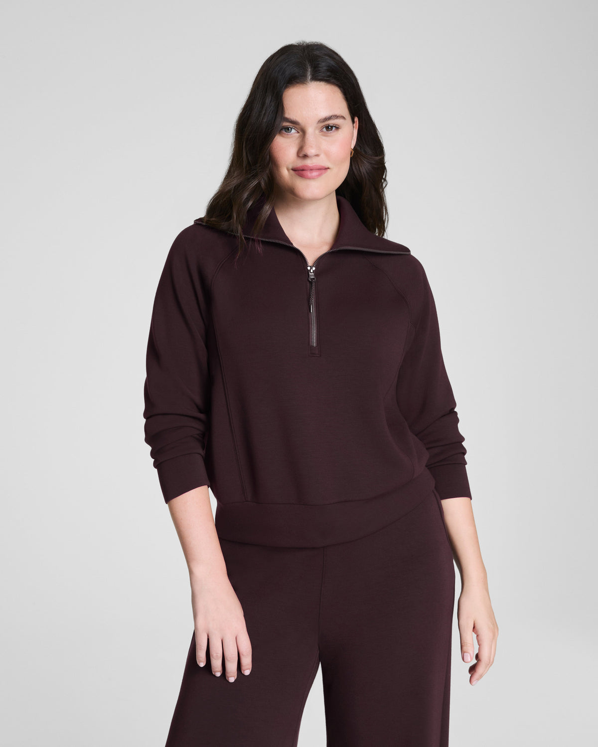 SPANX AirEssentials® Half Zip  Truffle Brown