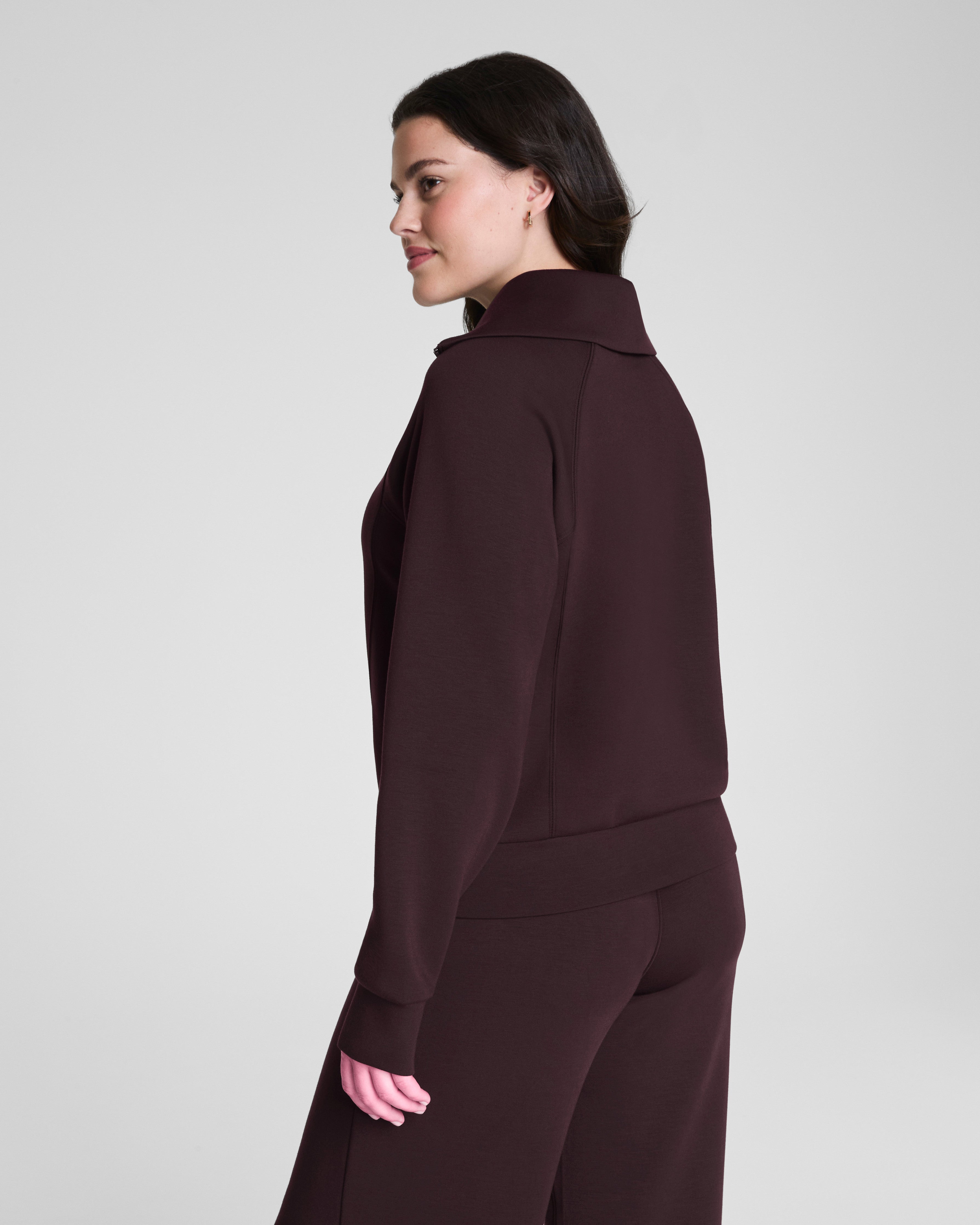 SPANX AirEssentials® Half Zip  Truffle Brown