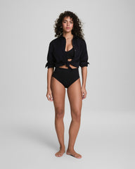 SPANXshape™ Swim Pique Plunge Bikini Top  Very Black