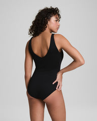 SPANXshape™ Swim Pique Plunge One-Piece  Very Black
