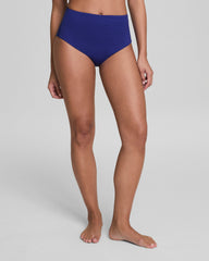 SPANXshape™ Swim Pique Hi-Rise Cheeky Bottom  Deep Azure