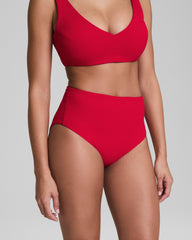 SPANXshape™ Swim Pique Hi-Rise Cheeky Bottom  Spanx Red