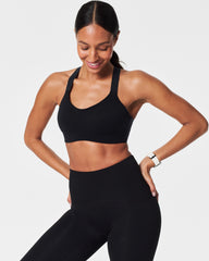 SPANX® FlexFeel Medium Impact Sports Bra  Very Black