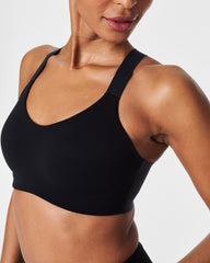 SPANX® FlexFeel Medium Impact Sports Bra  Very Black