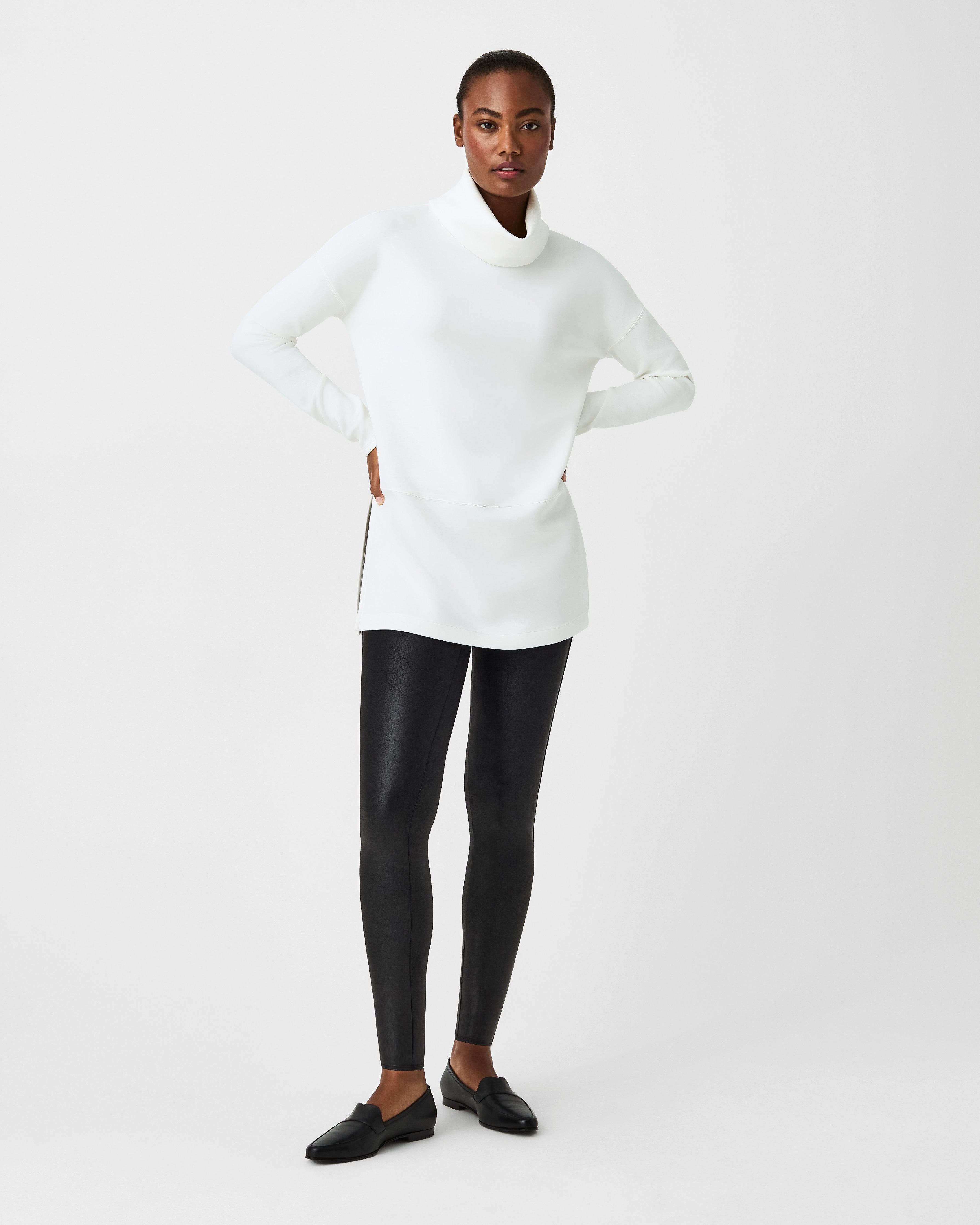 SPANXshape™ Faux Leather Leggings | Black