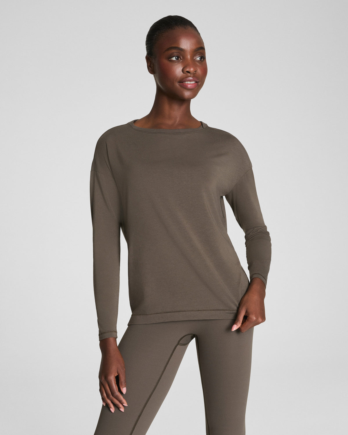 SPANX® Outpace Long Sleeve Top  Mineral