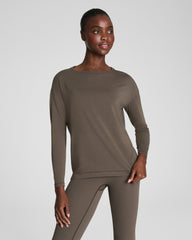 SPANX® Outpace Long Sleeve Top  Mineral