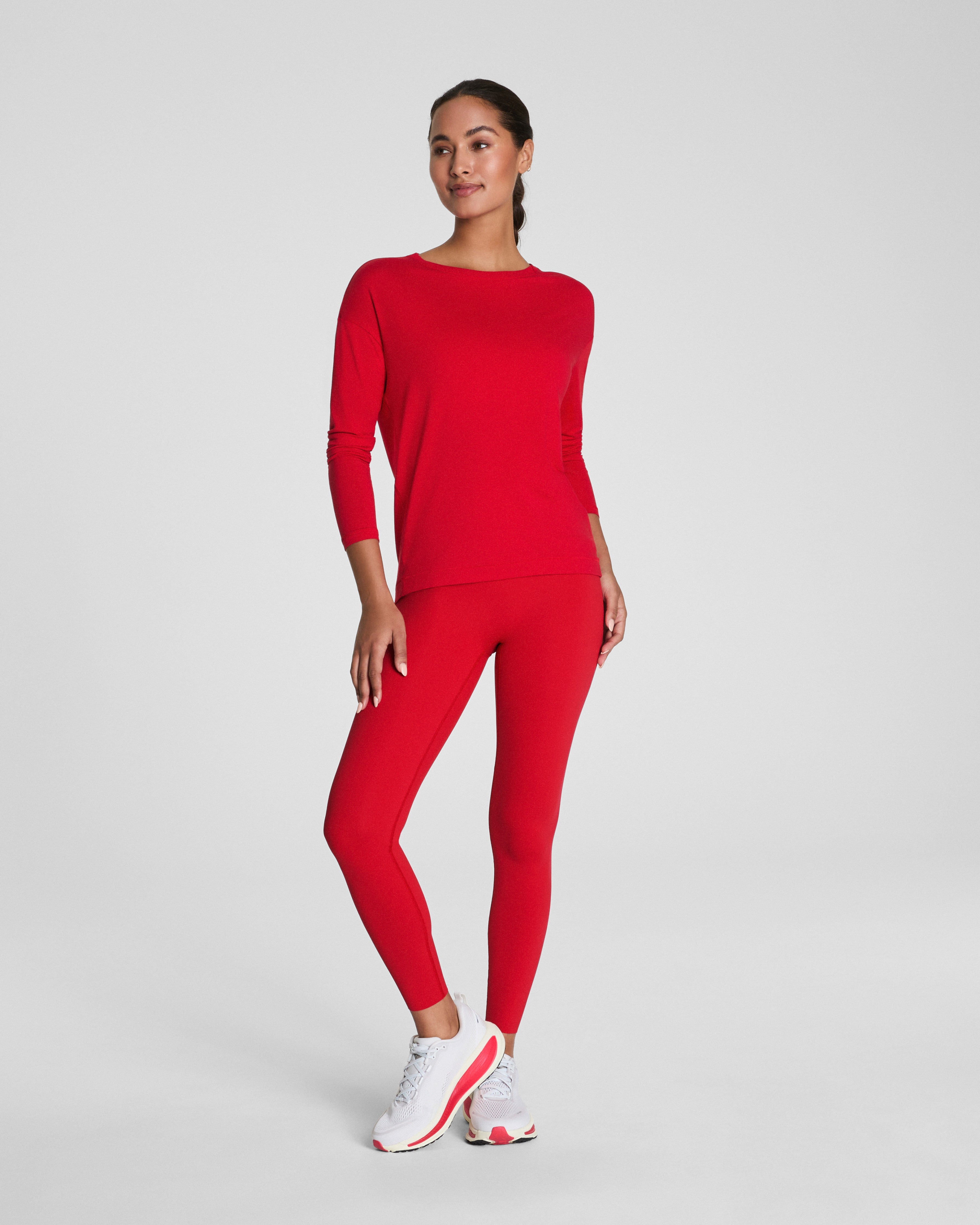 SPANX® Outpace Long Sleeve Top  Spanx Red