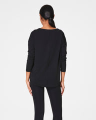 SPANX® Outpace Long Sleeve Top  Very Black