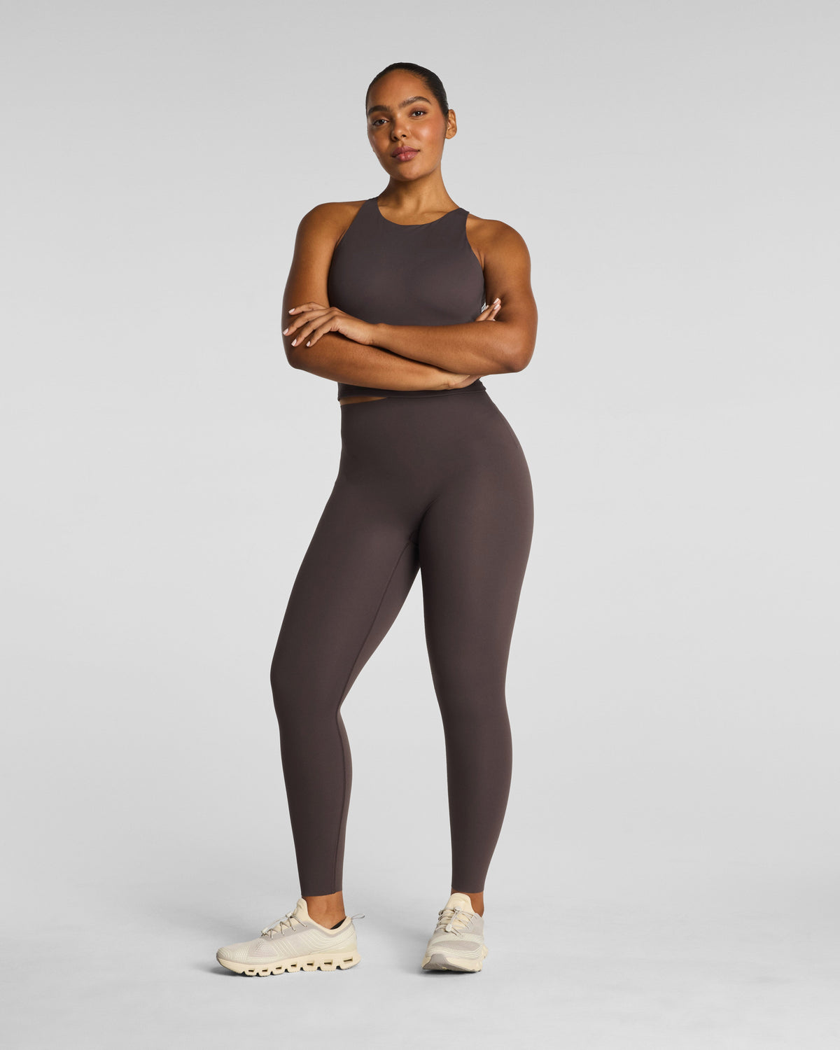 SPANXshape™ BodyLine Full-Length Leggings with Mid-Tummy Compression | Dark Cacao