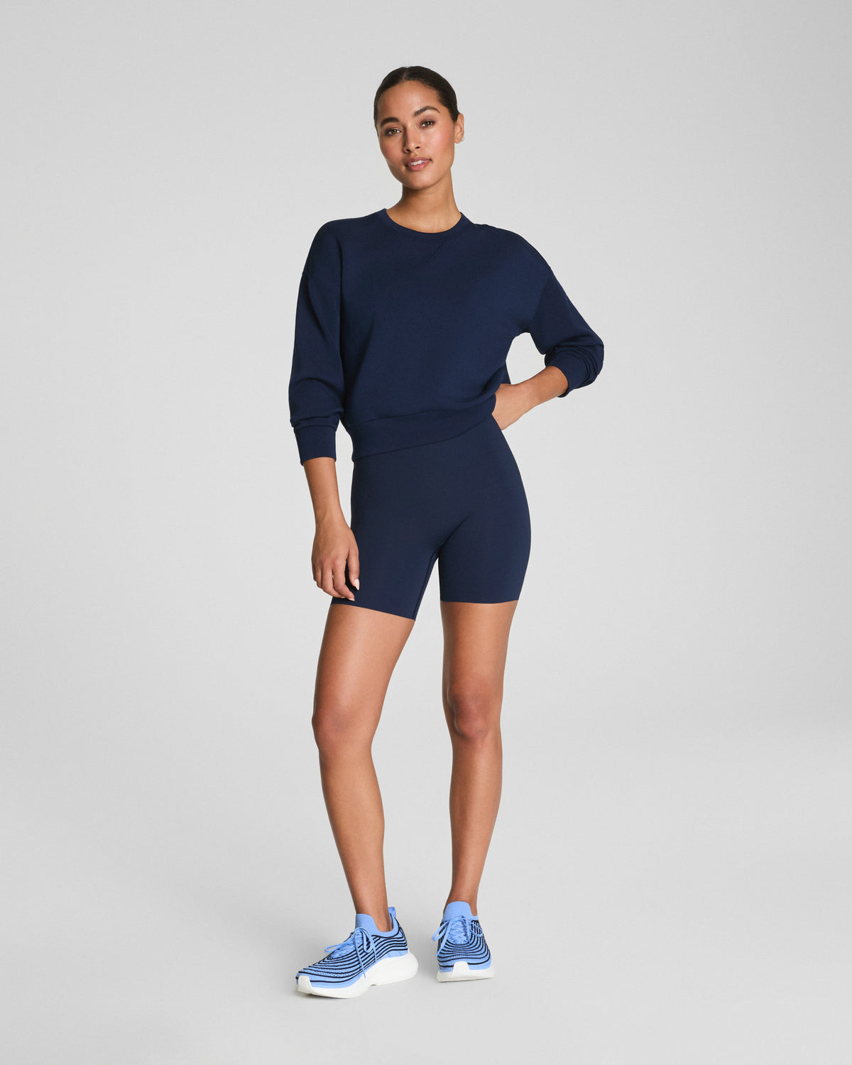 SPANXshape™ BodyLine Bike Short with Mid-Tummy Compression, 6" | Timeless Navy