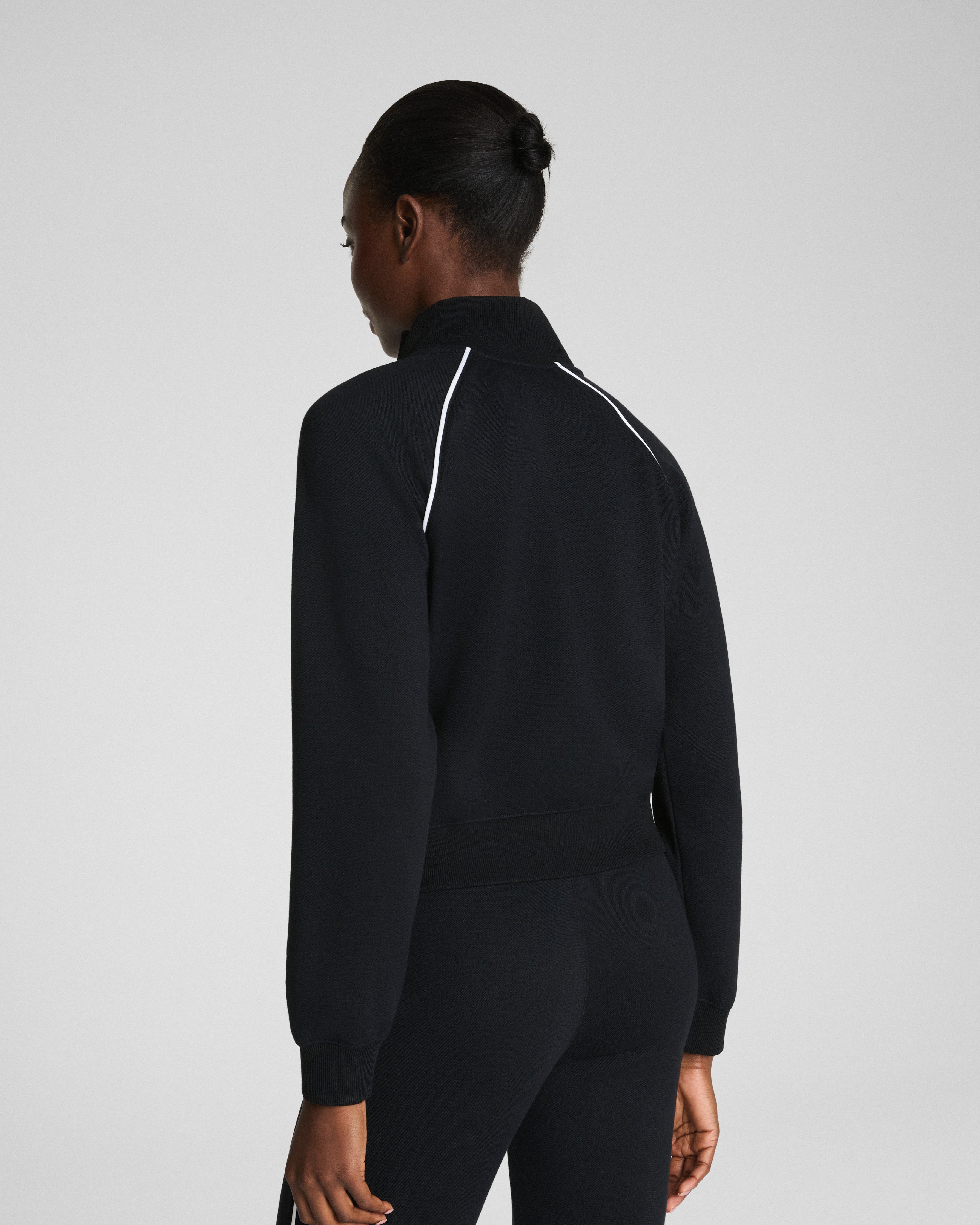 SPANX AirEssentials® Pique Full Zip Track Jacket  Very Black