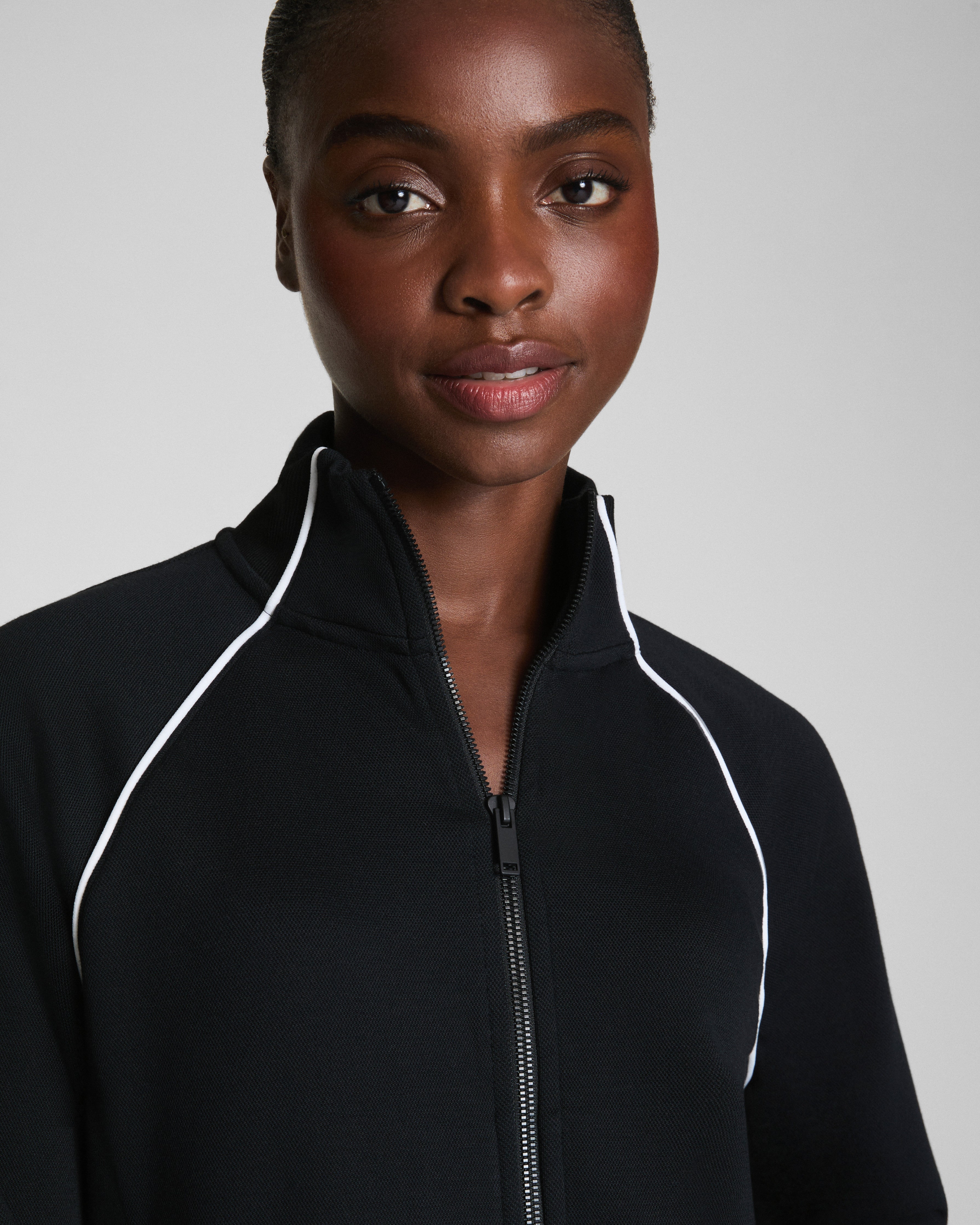SPANX AirEssentials® Pique Full Zip Track Jacket  Very Black