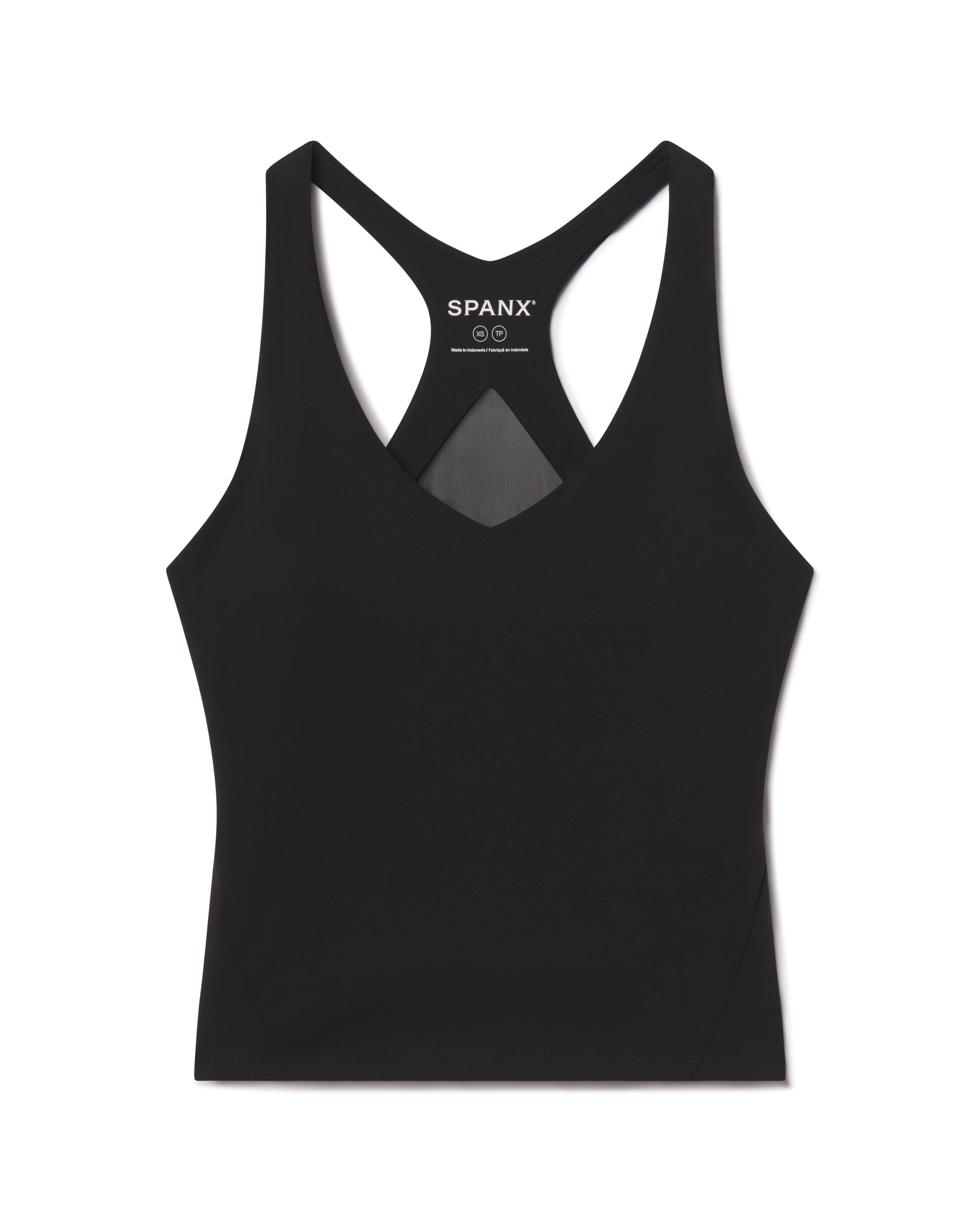 SPANX® BoostUp V-Neck Shelf Tank | Very Black