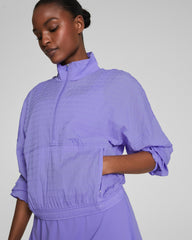 SPANX® Get Moving Textured Half Zip  Amethyst